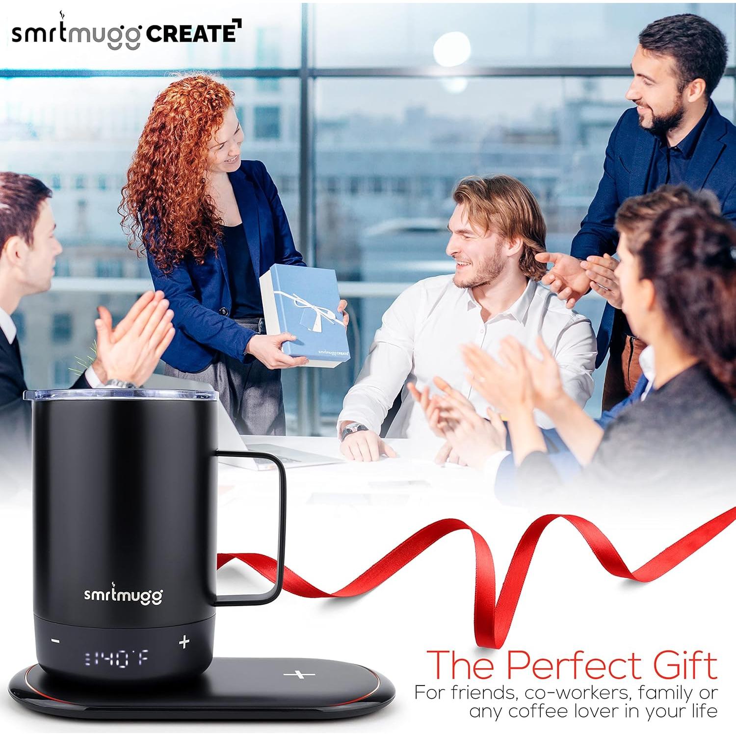 Taza Calentada SmrtMugg CREATE 14 OZ con Carga Inalámbrica