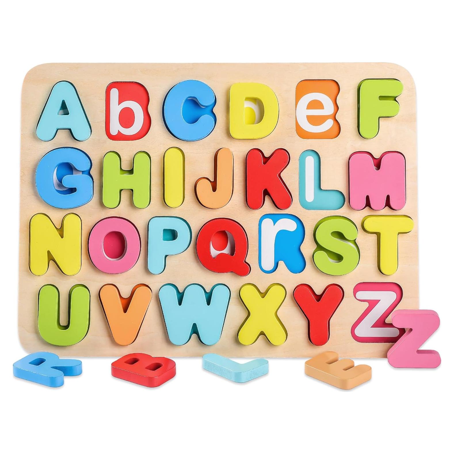 Rompecabezas de Alfabeto de Madera You&Xi para Niños 3-6 Años