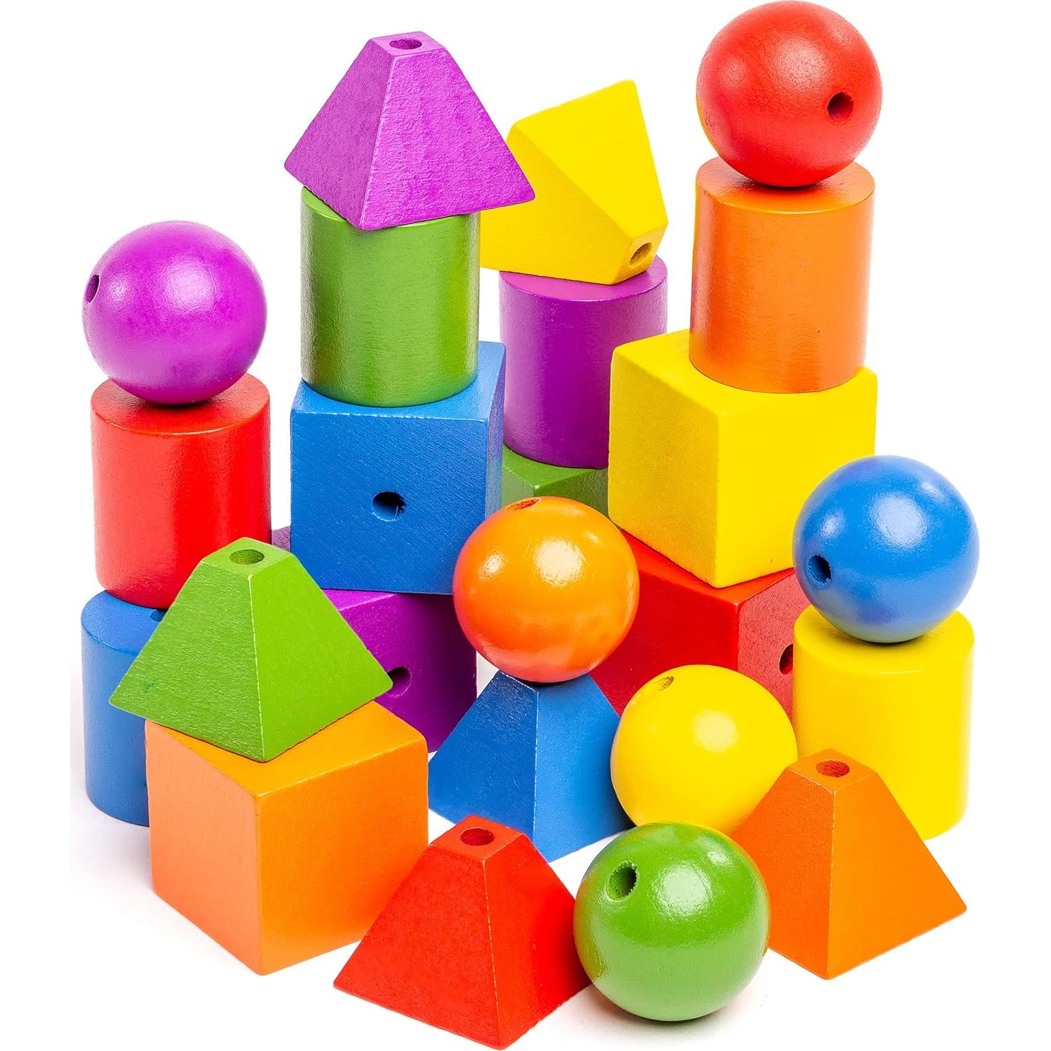 Constructor Sensorial de Etapas de Aprendizaje - 24 Perlas de Madera