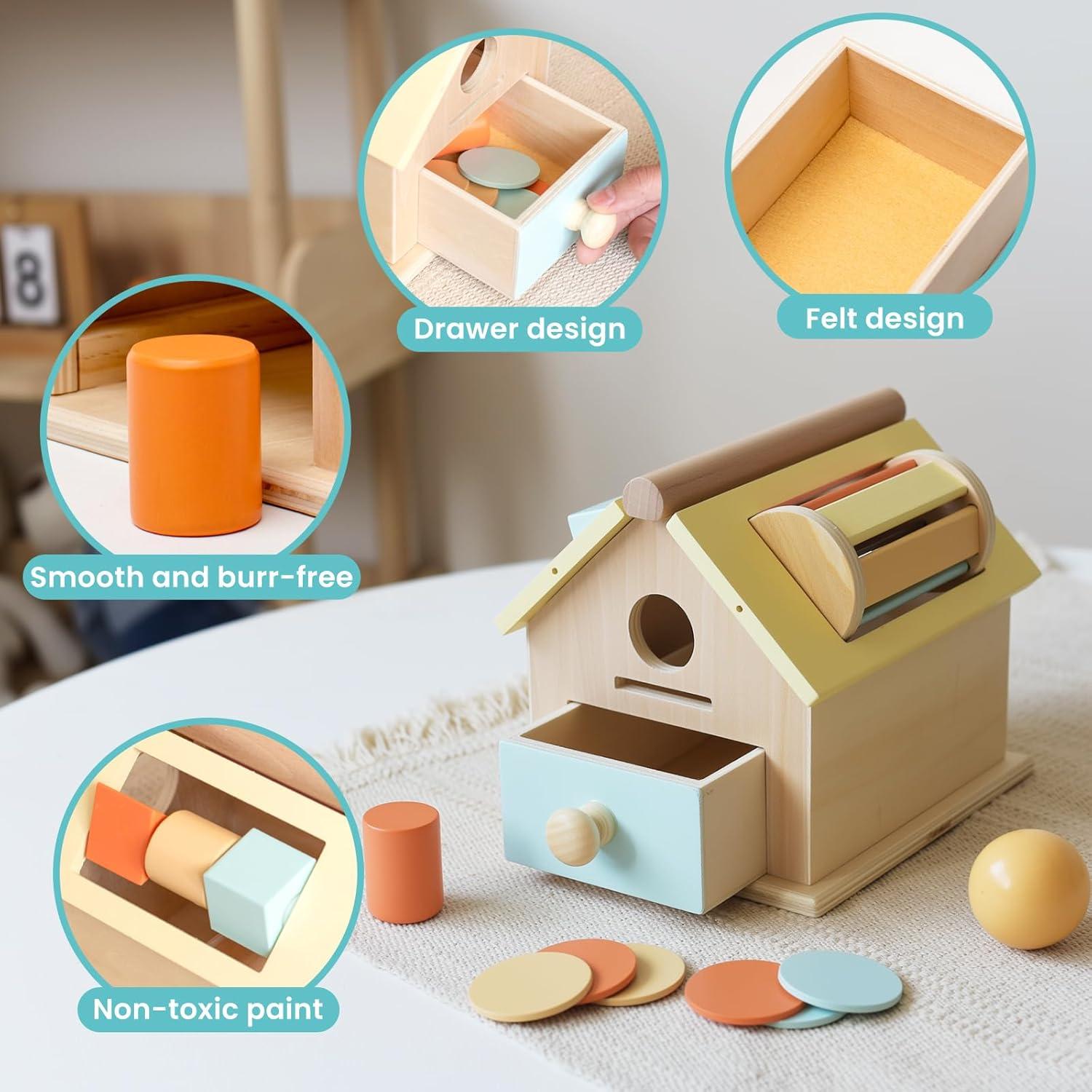 Juguetes Montessori de Madera WOODENFUN 4-en-1 para Niños