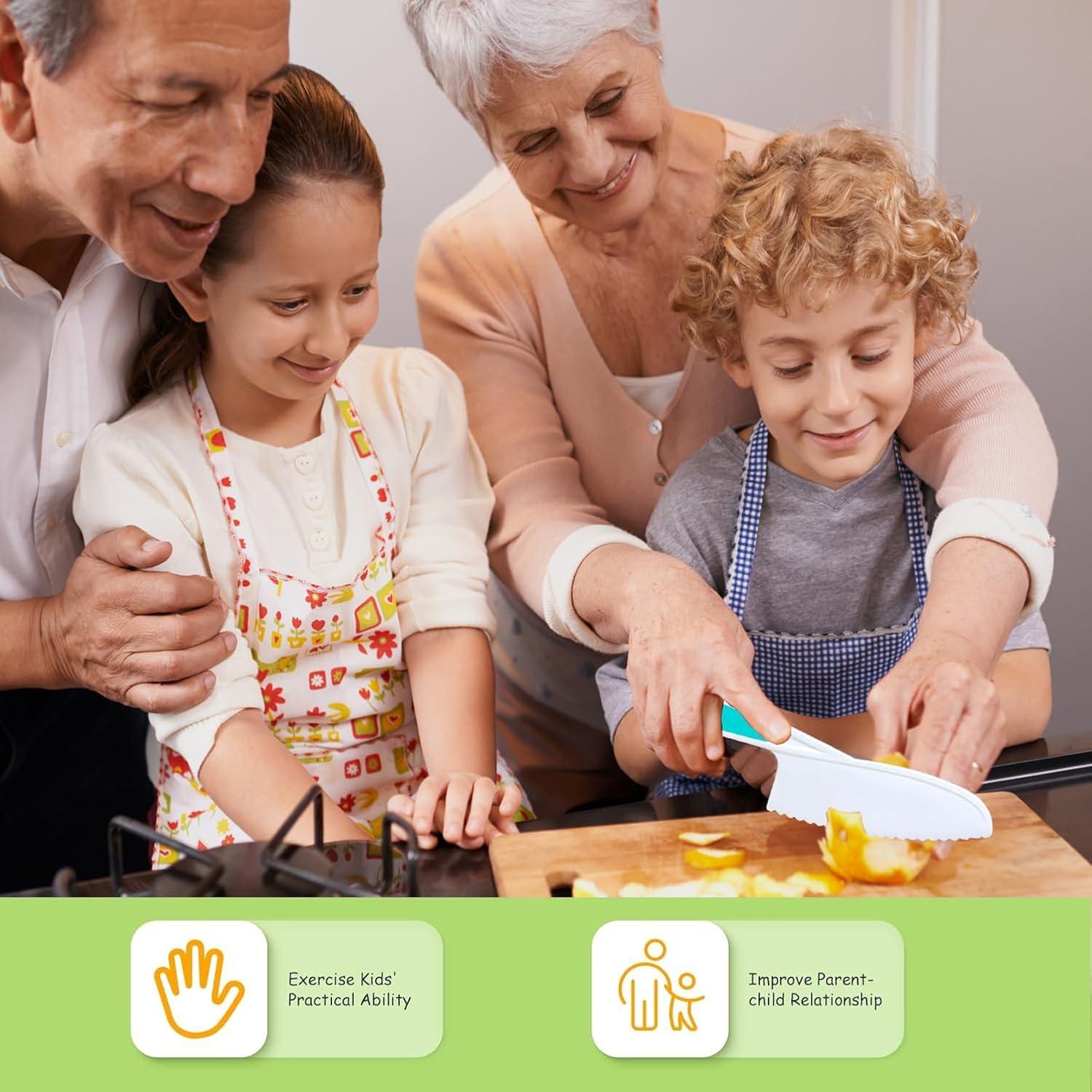 Set de 6 Cuchillos de Cocina para Niños Hartya - Seguro y Libre de BPA