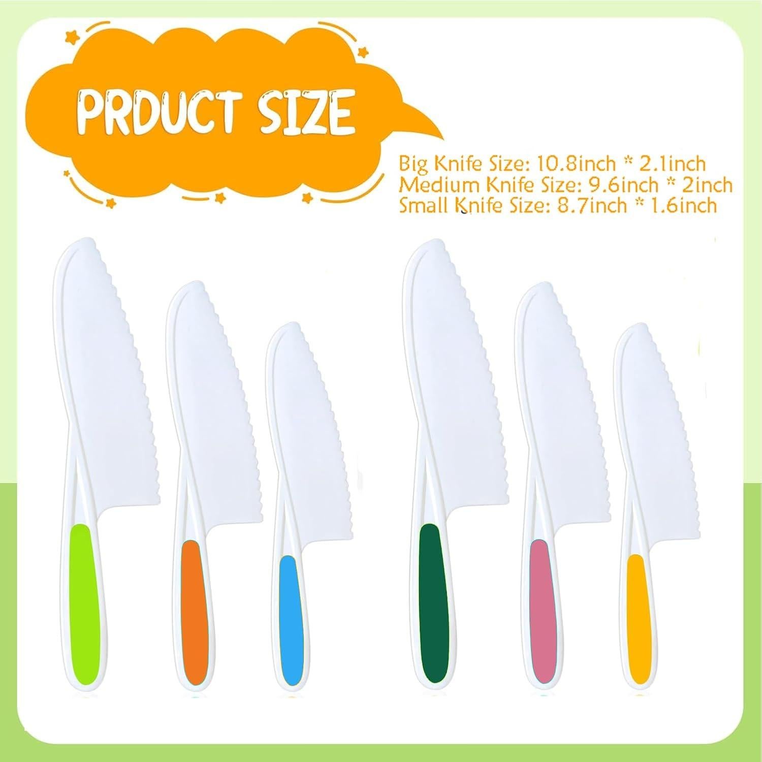 Set de 6 Cuchillos de Cocina para Niños Hartya - Seguro y Libre de BPA