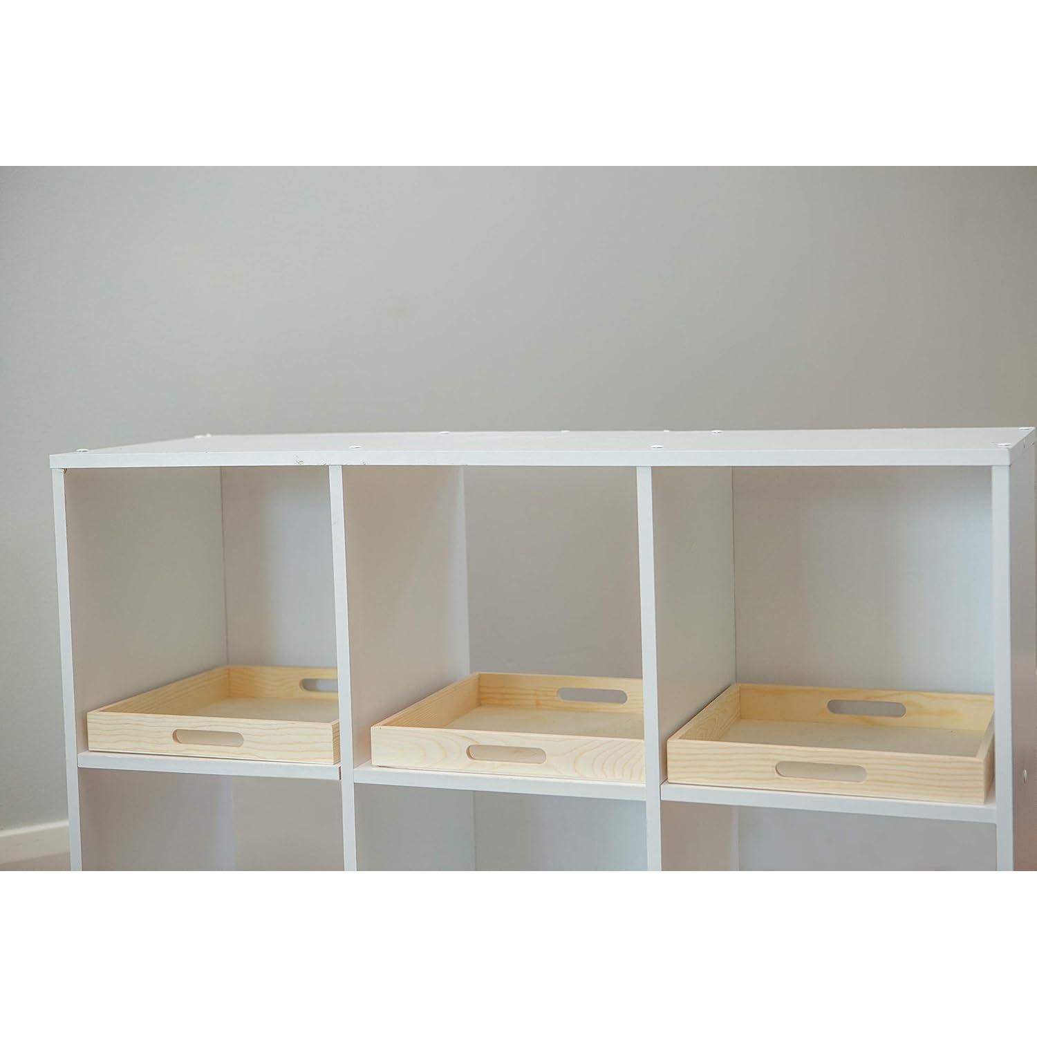 Bandeja de Madera Cuadrada Wooden Living - Paquete de 2