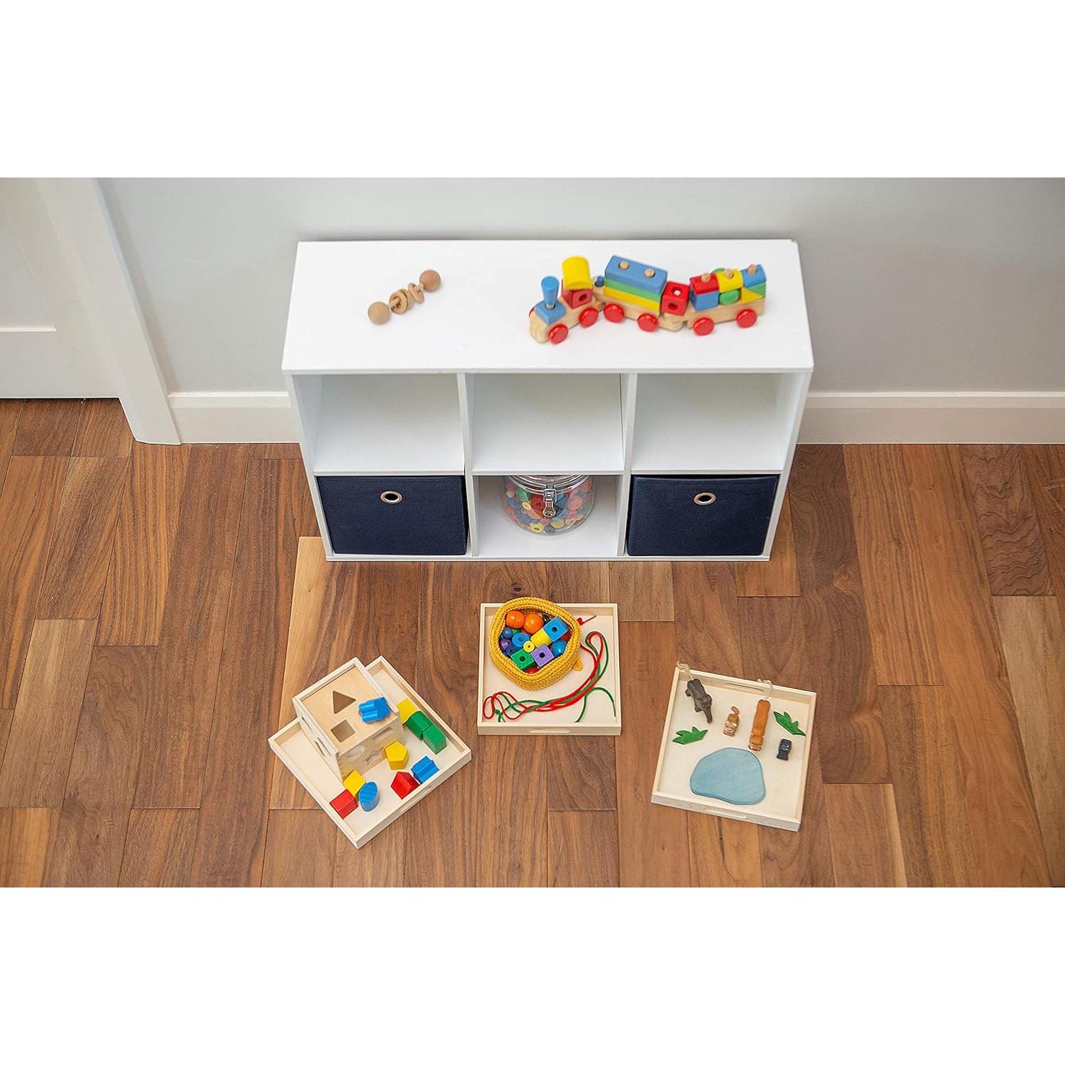 Bandeja de Madera Cuadrada Wooden Living - Paquete de 2