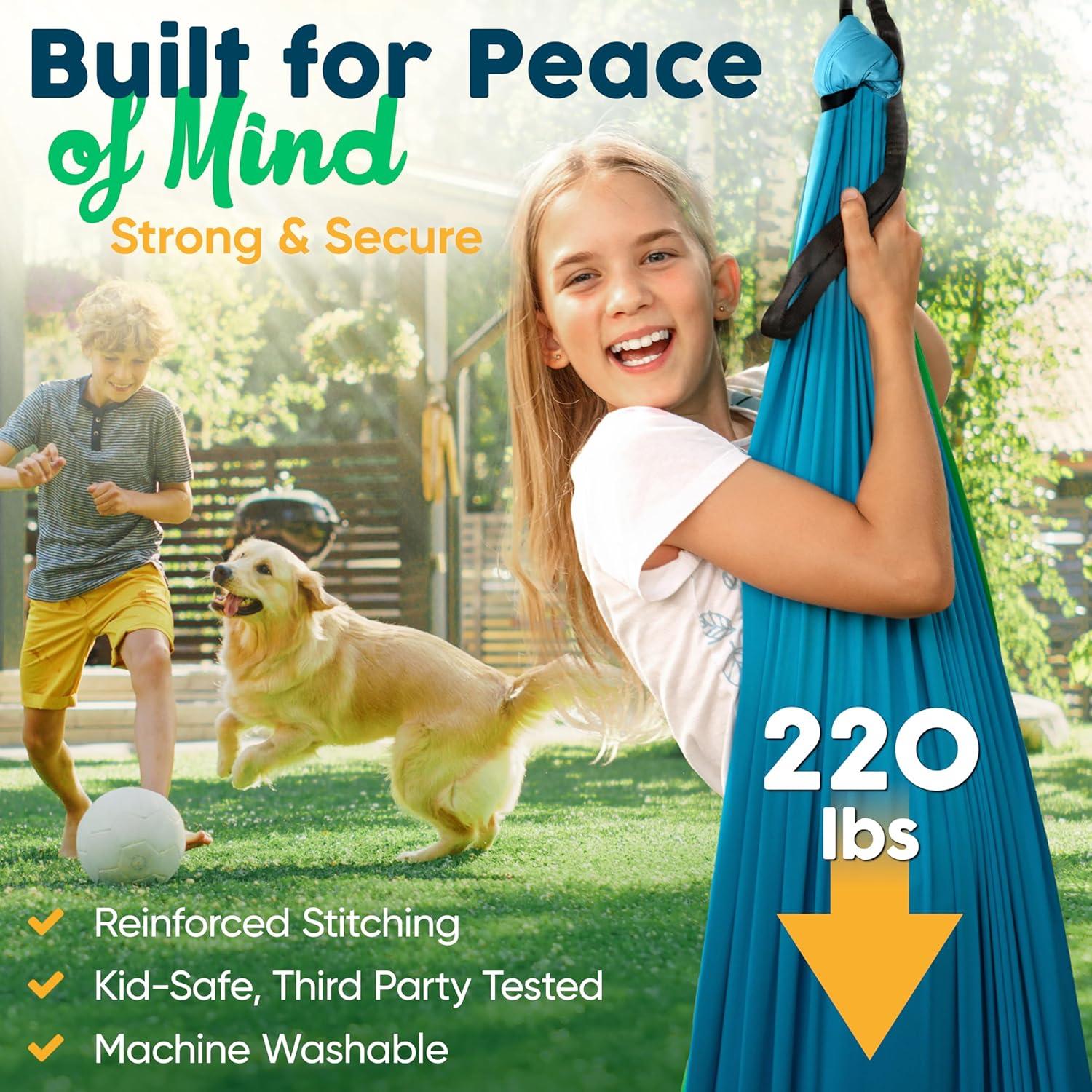 Columpio Sensorial VISSE para Niños 100kg Verde/Azul 3+ Años