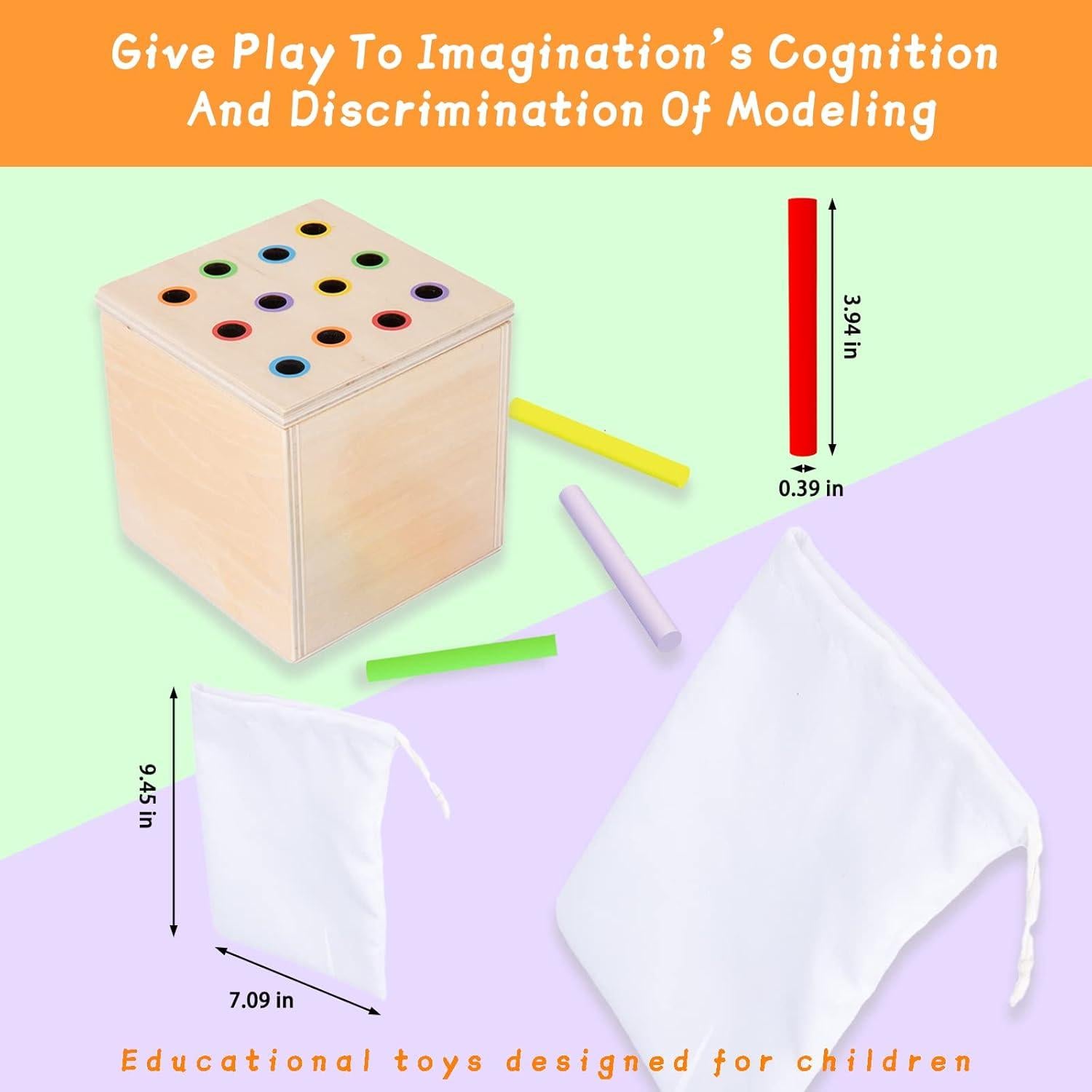 Kit de Juego Montessori 3 en 1 Adena - Juguetes de Madera