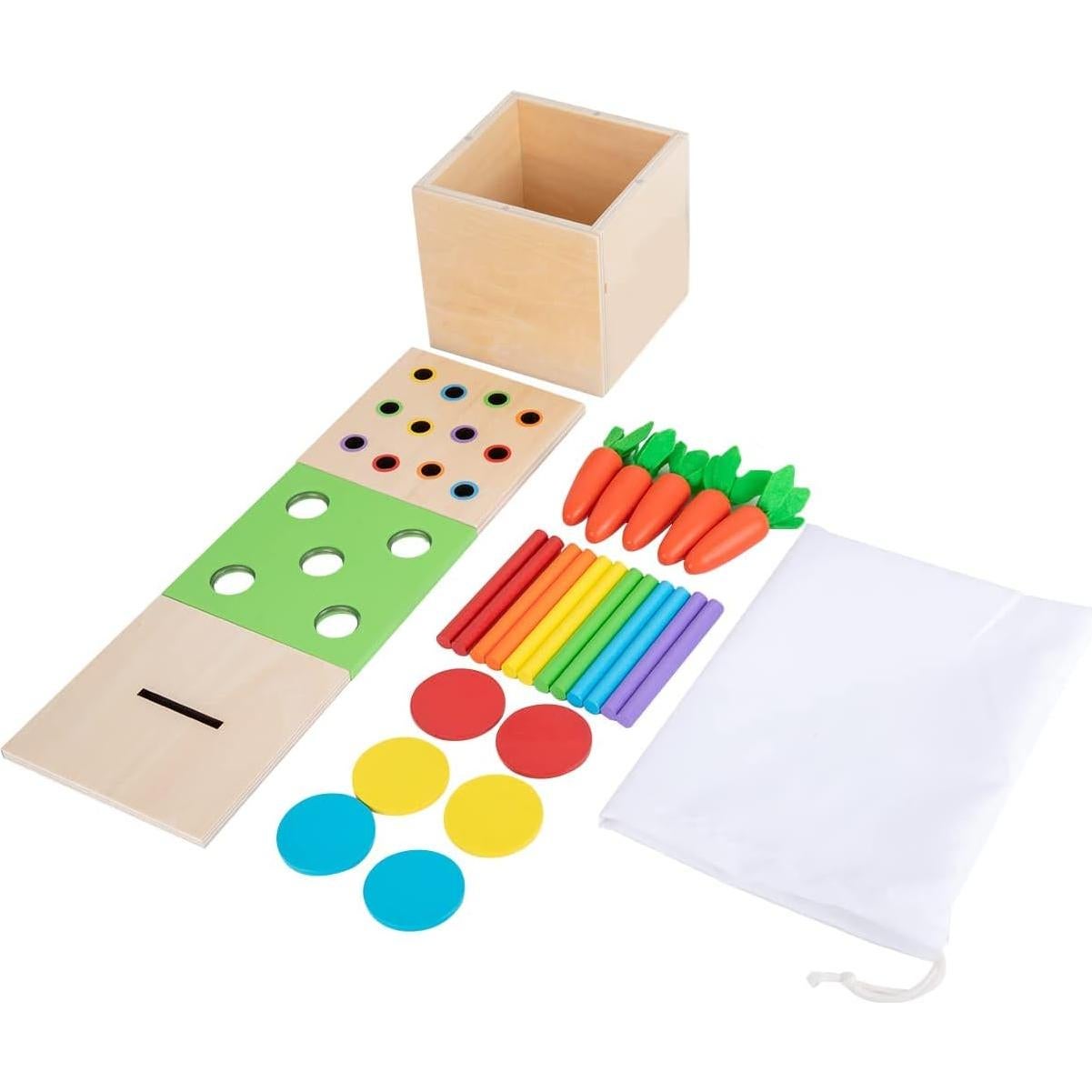 Kit de Juego Montessori 3 en 1 Adena - Juguetes de Madera