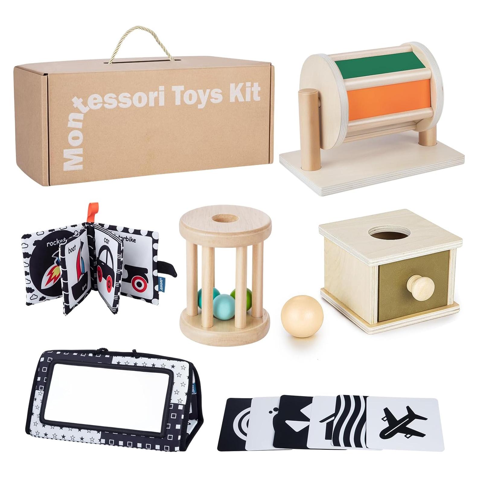 Set de Juguetes Montessori Starrykids 0-6 Meses 6 en 1