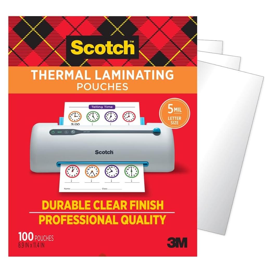 Bolsas de Laminado Térmico Scotch 100 Unidades 5 mil Carta