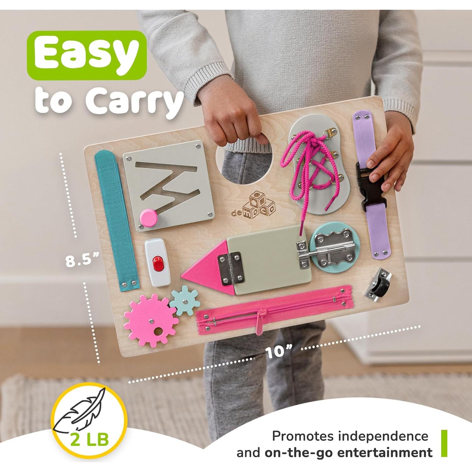 Tablero Ocupado Montessori deMoca 38x28cm para Niños 1-3 Años