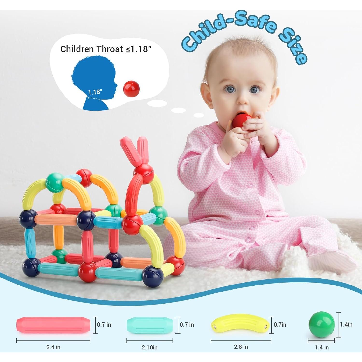 Bloques Magnéticos Paaxido 36 Piezas Juguete Educativo STEM