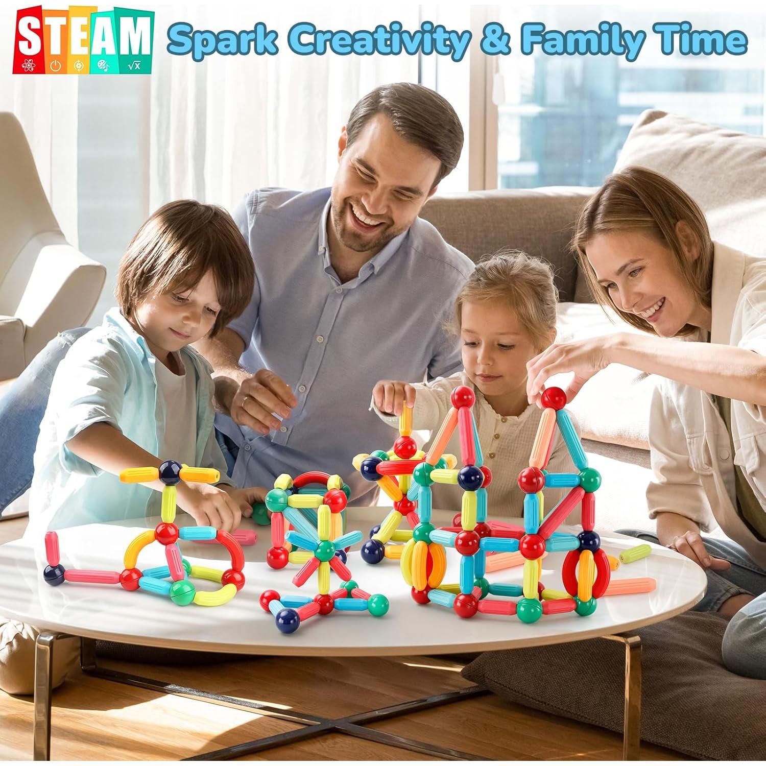 Bloques Magnéticos Paaxido 36 Piezas Juguete Educativo STEM