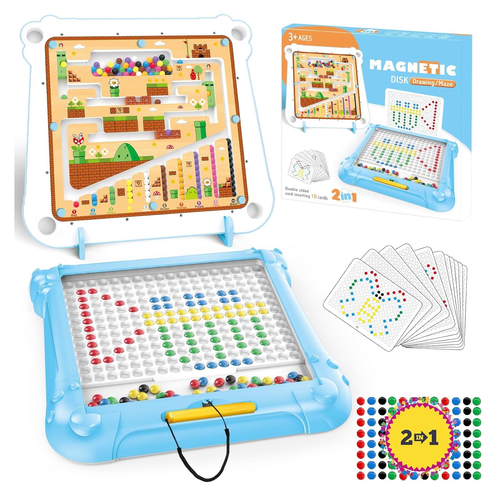 Aikmi Laberinto Magnético 2 en 1 Pizarra Educativa Azul