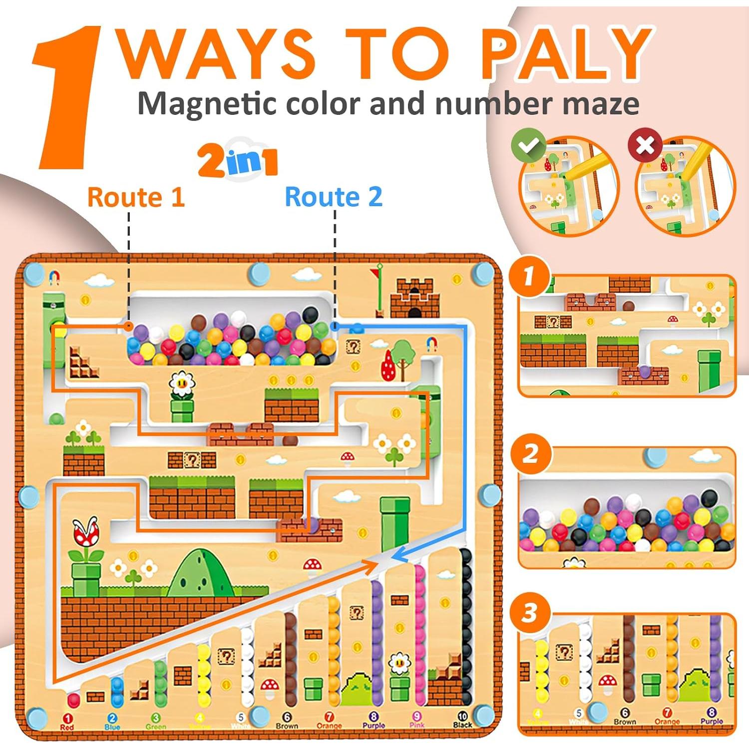 Aikmi Laberinto Magnético 2 en 1 Pizarra Educativa Azul