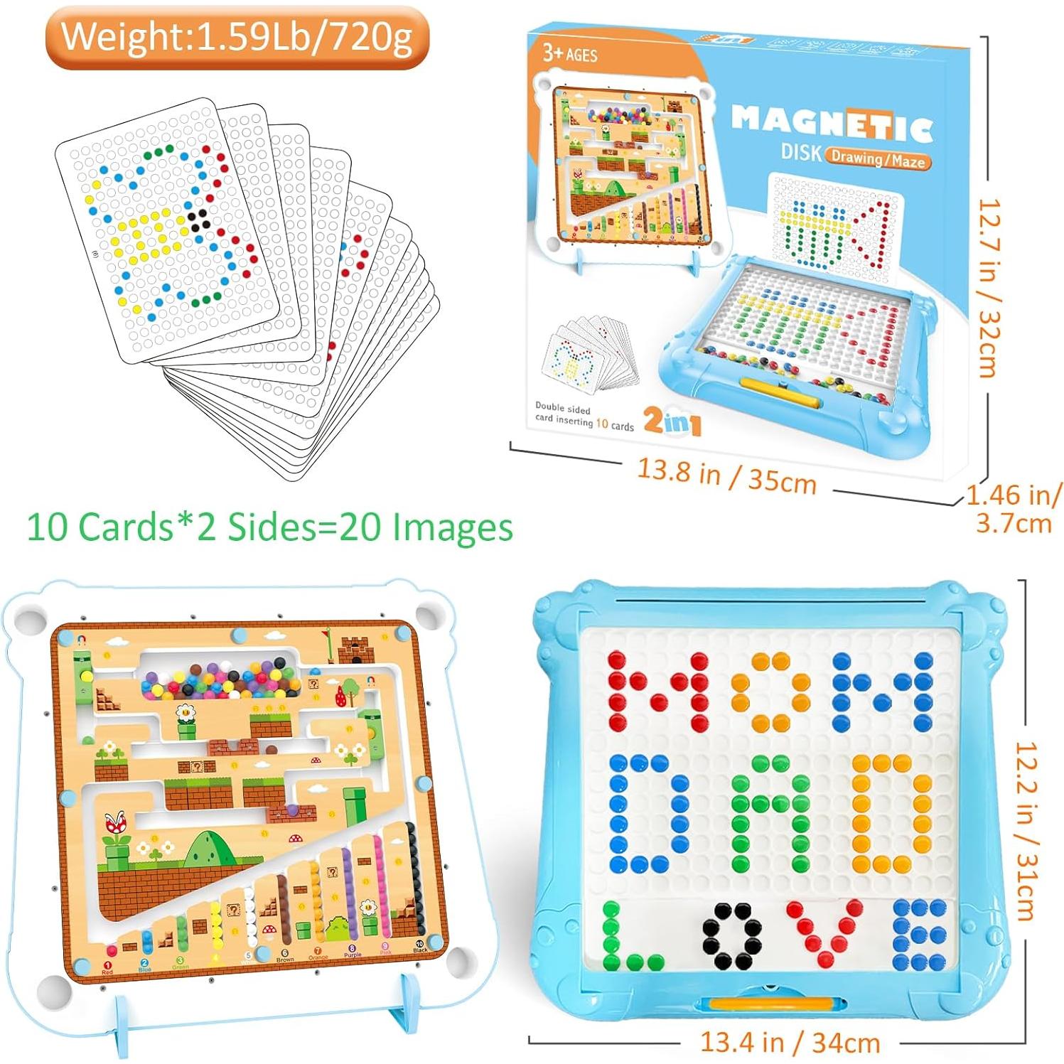 Aikmi Laberinto Magnético 2 en 1 Pizarra Educativa Azul