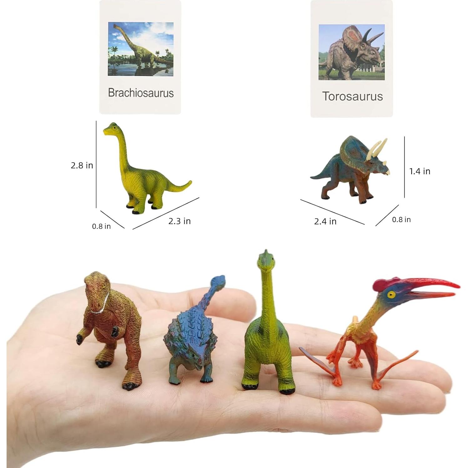 Figuritas de Dinosaurios MIKNEKE - Juego Educativo 12 Piezas