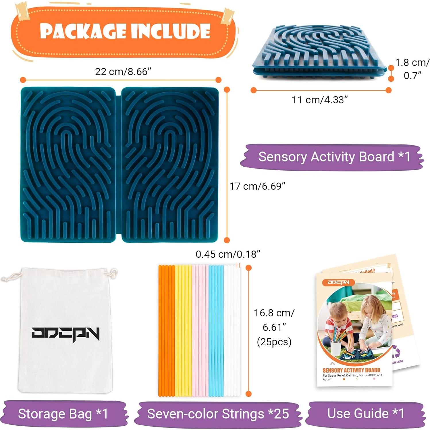 Tablero de Actividad Sensorial ODCPN 4 Lados Silicona 22x17cm