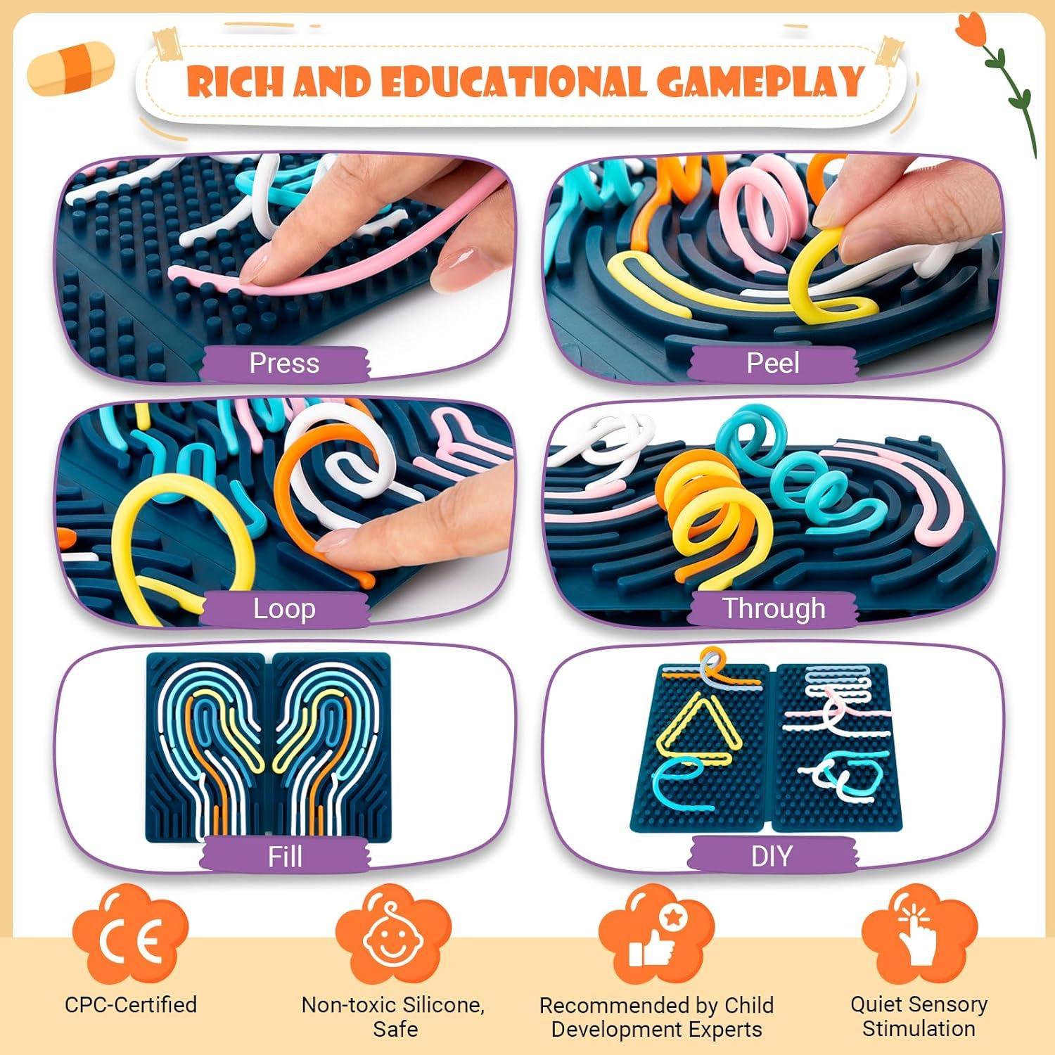 Tablero de Actividad Sensorial ODCPN 4 Lados Silicona 22x17cm