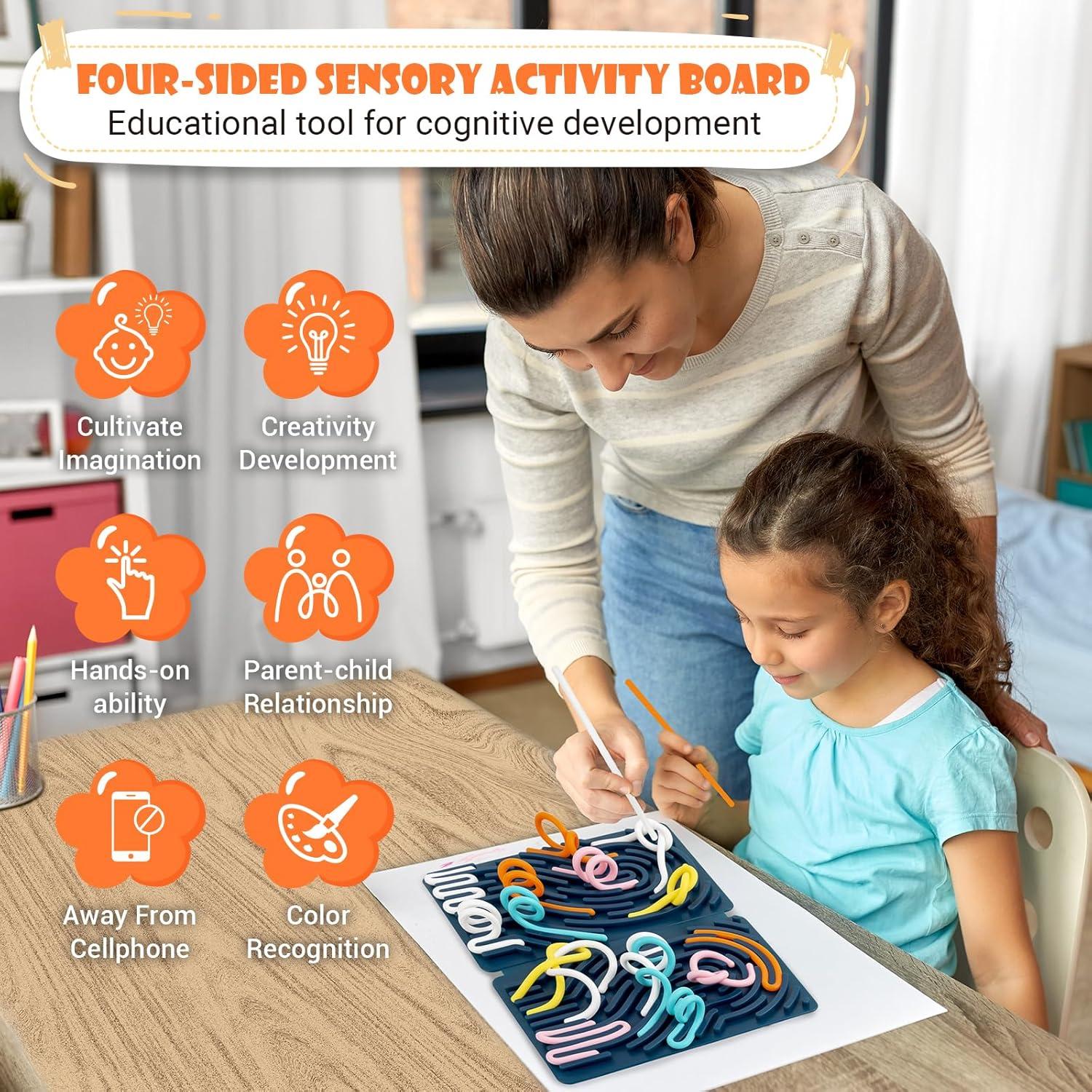 Tablero de Actividad Sensorial ODCPN 4 Lados Silicona 22x17cm