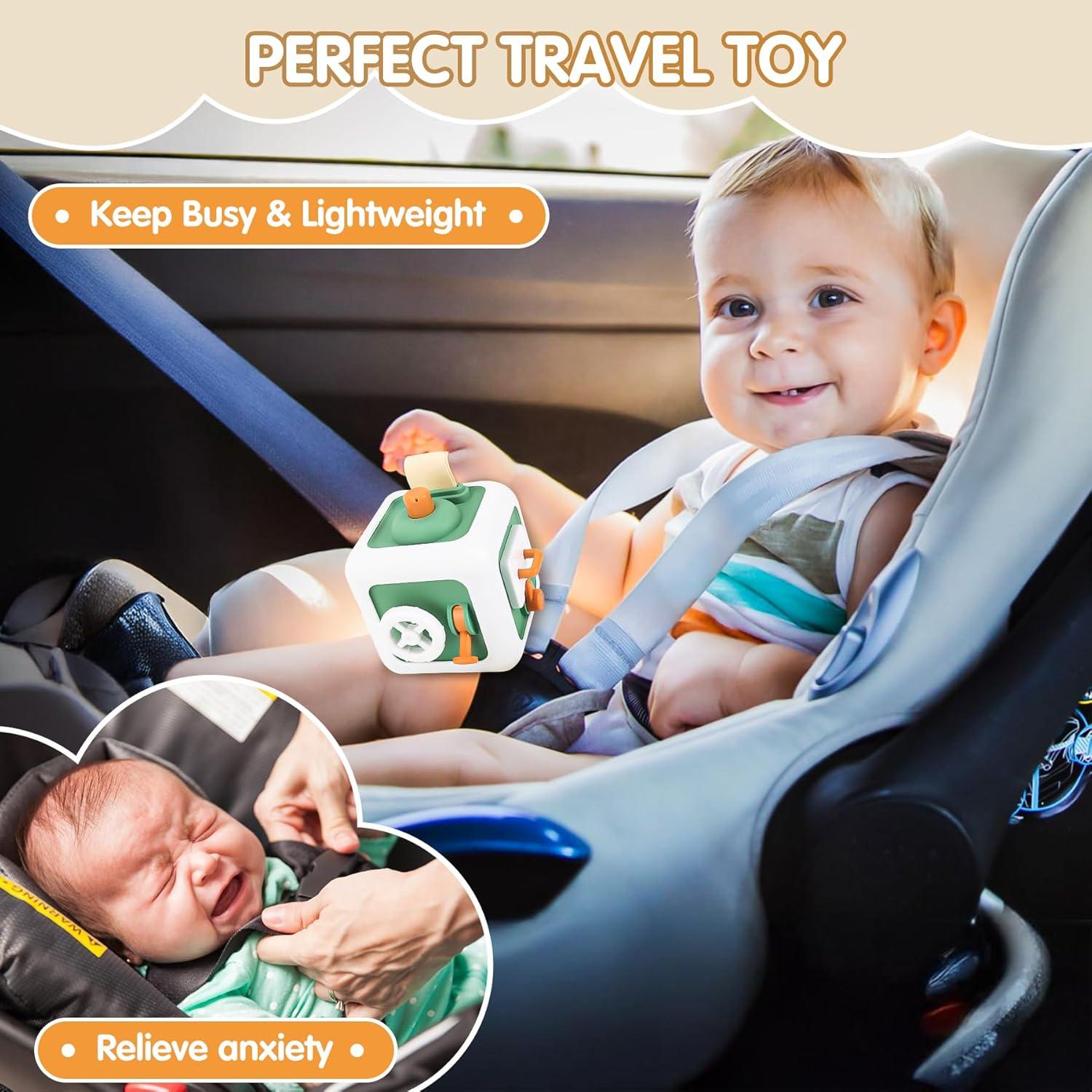 Cubo Ocupado Montessori SOSUSHOE Verde 8x8 cm Juguete 1-3 años