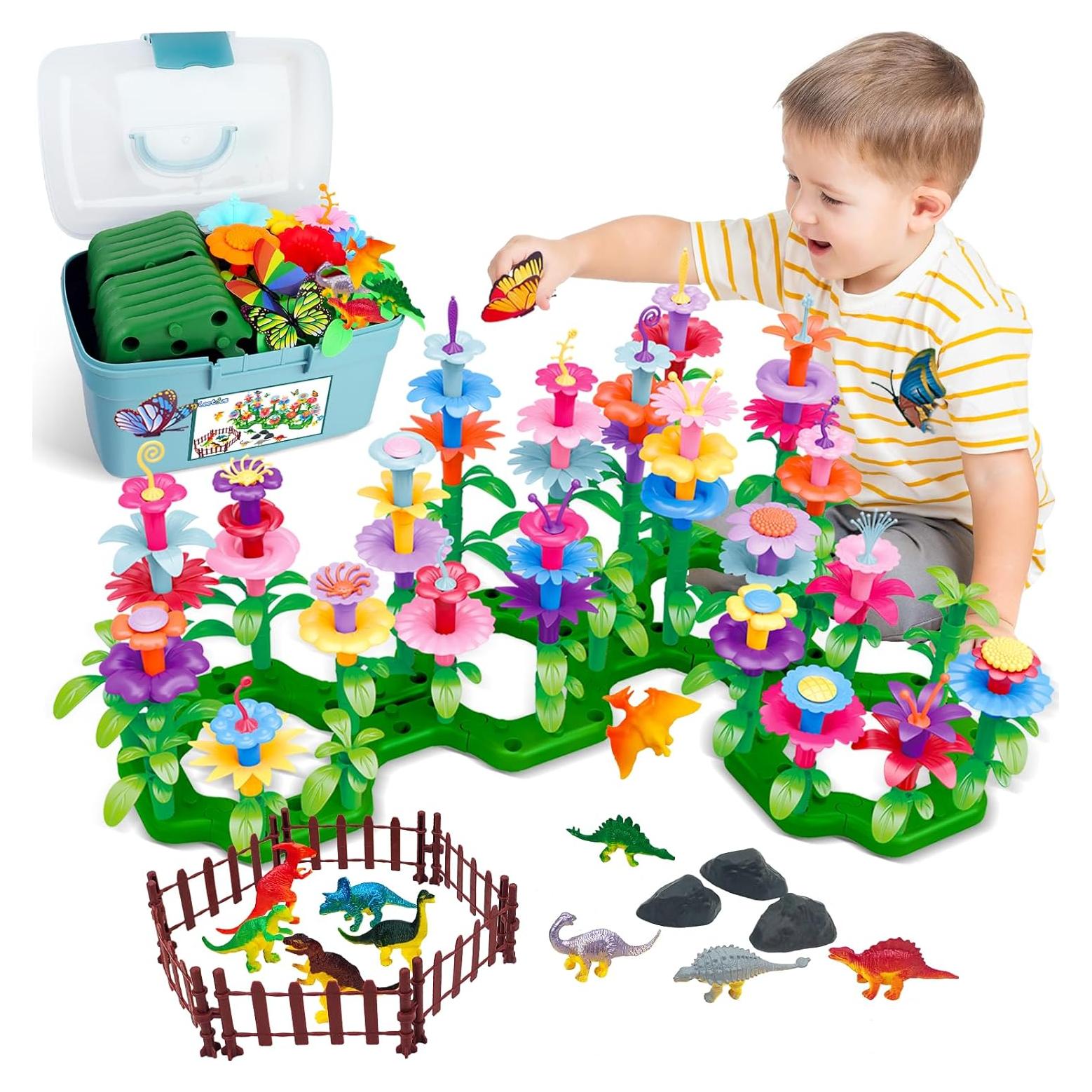 Set de Juguetes de Construcción Liangyu 167 PCS Jardín Dinosaurios