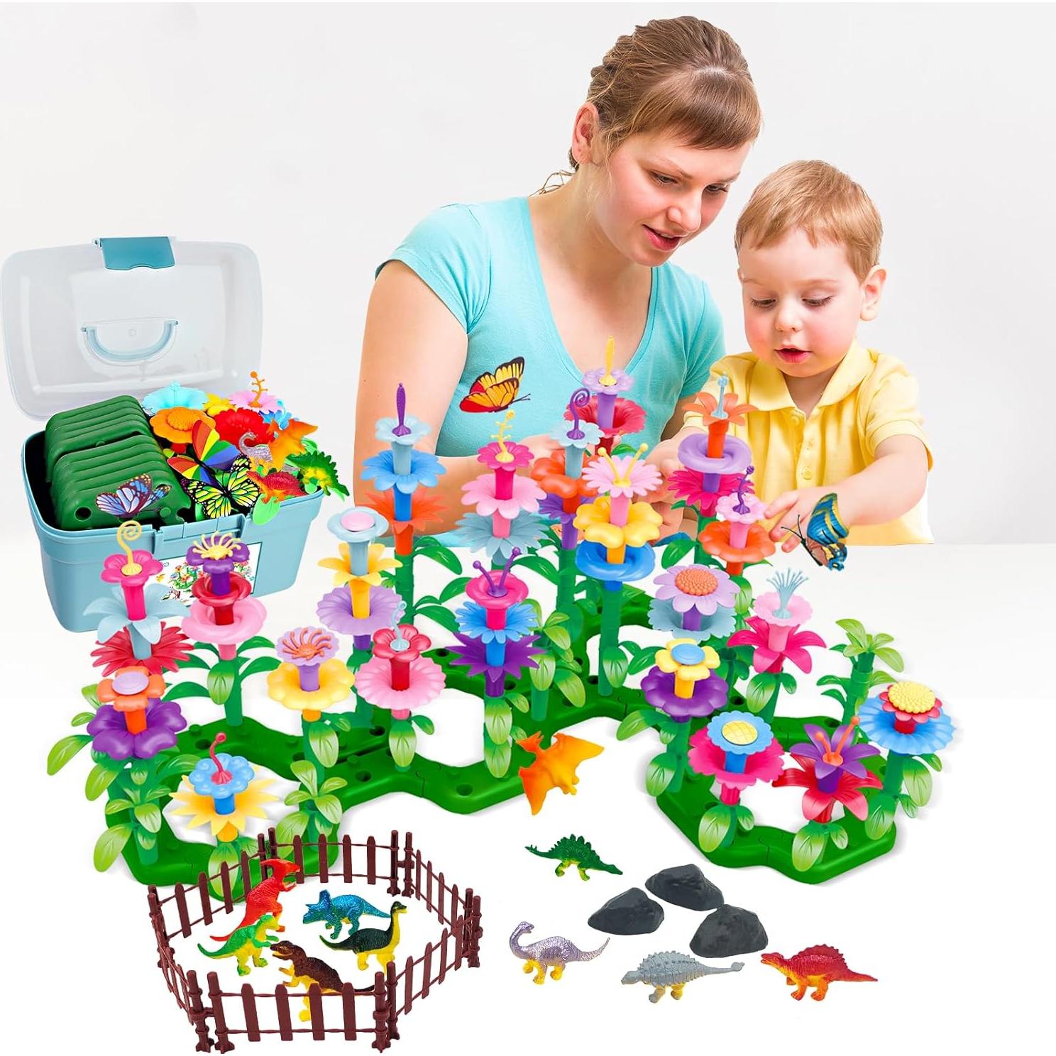 Set de Juguetes de Construcción Liangyu 167 PCS Jardín Dinosaurios