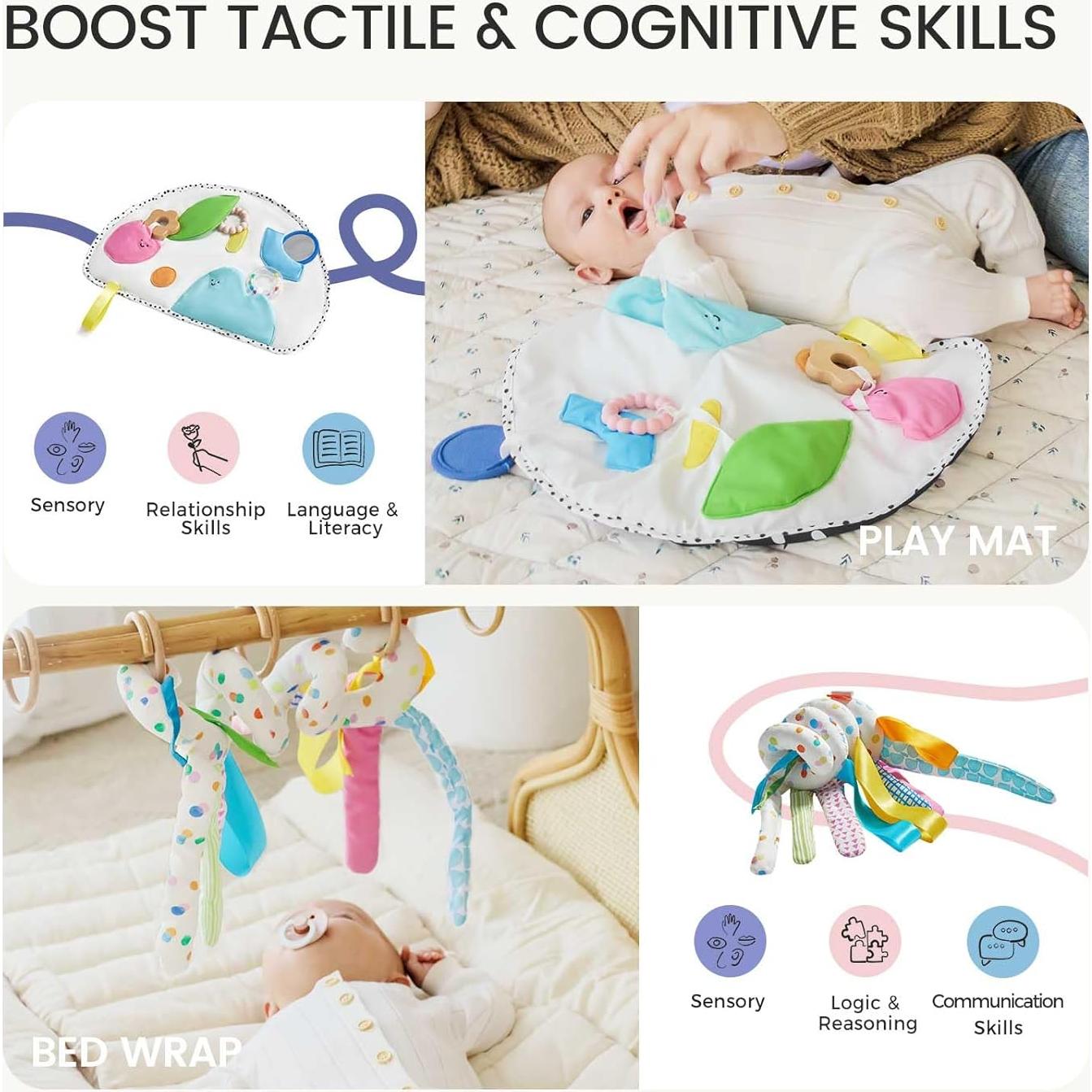 Juego de Juguetes Montessori Tiny Land 0-3 Meses 5-en-1