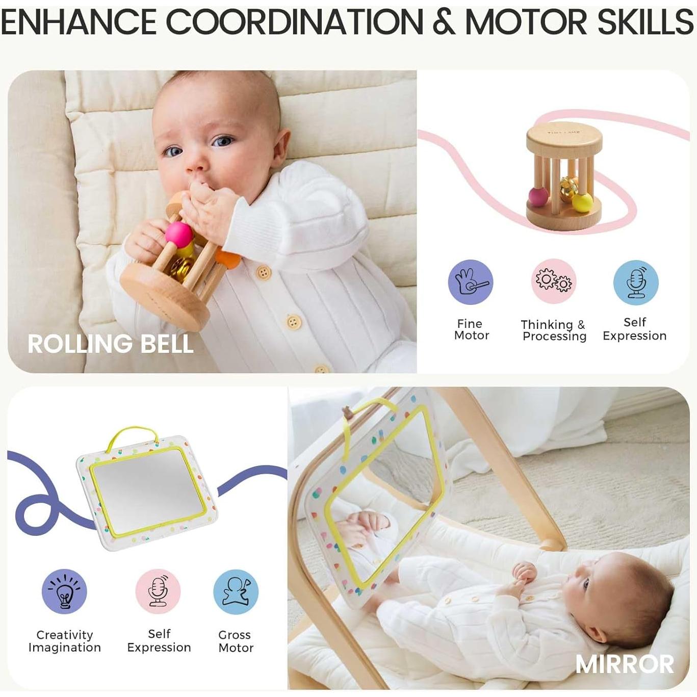 Juego de Juguetes Montessori Tiny Land 0-3 Meses 5-en-1