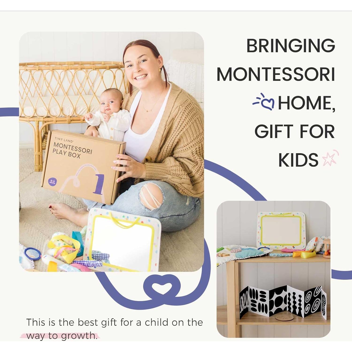 Juego de Juguetes Montessori Tiny Land 0-3 Meses 5-en-1