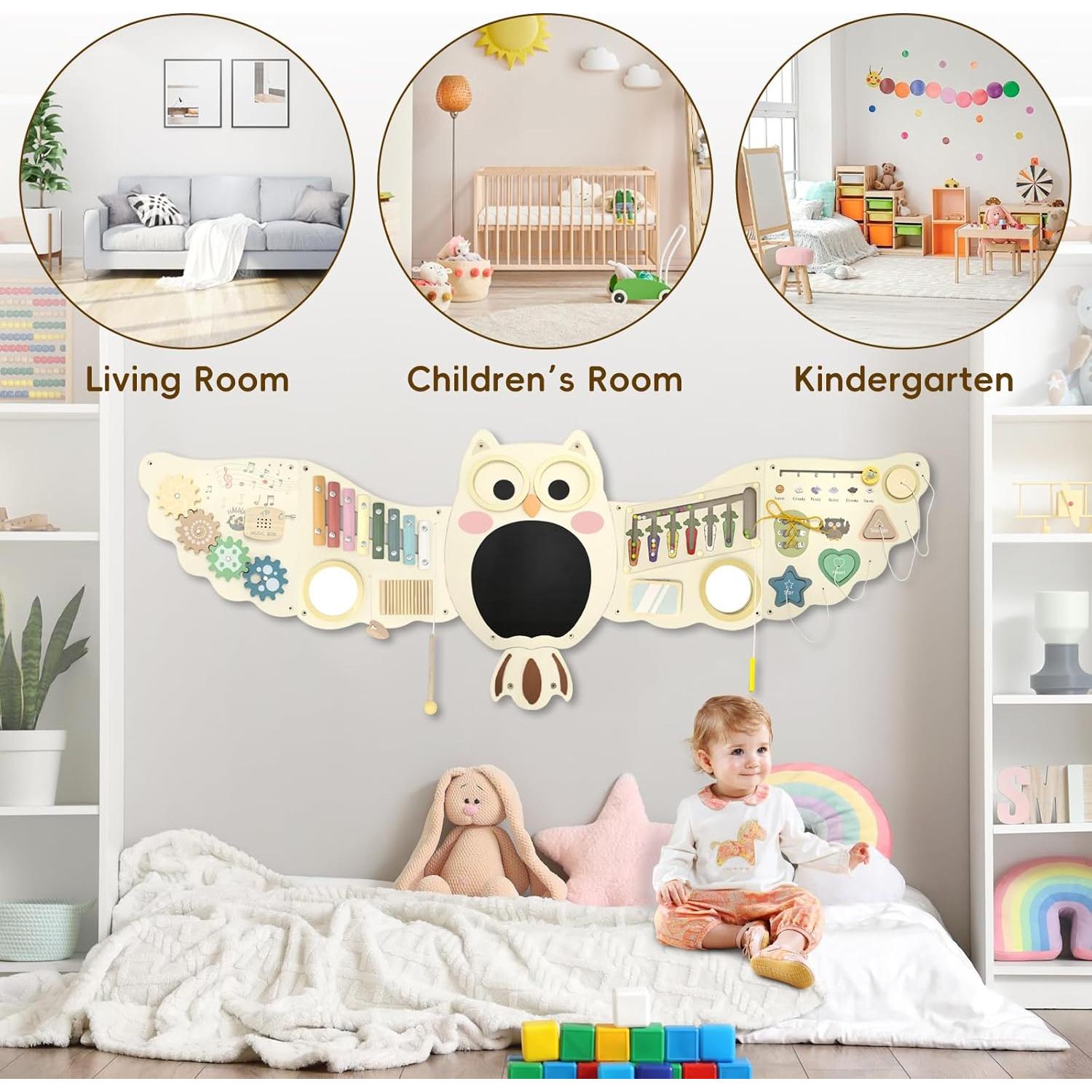 Panel de Pared Sensorial Montessori Baotree 141.5x49cm