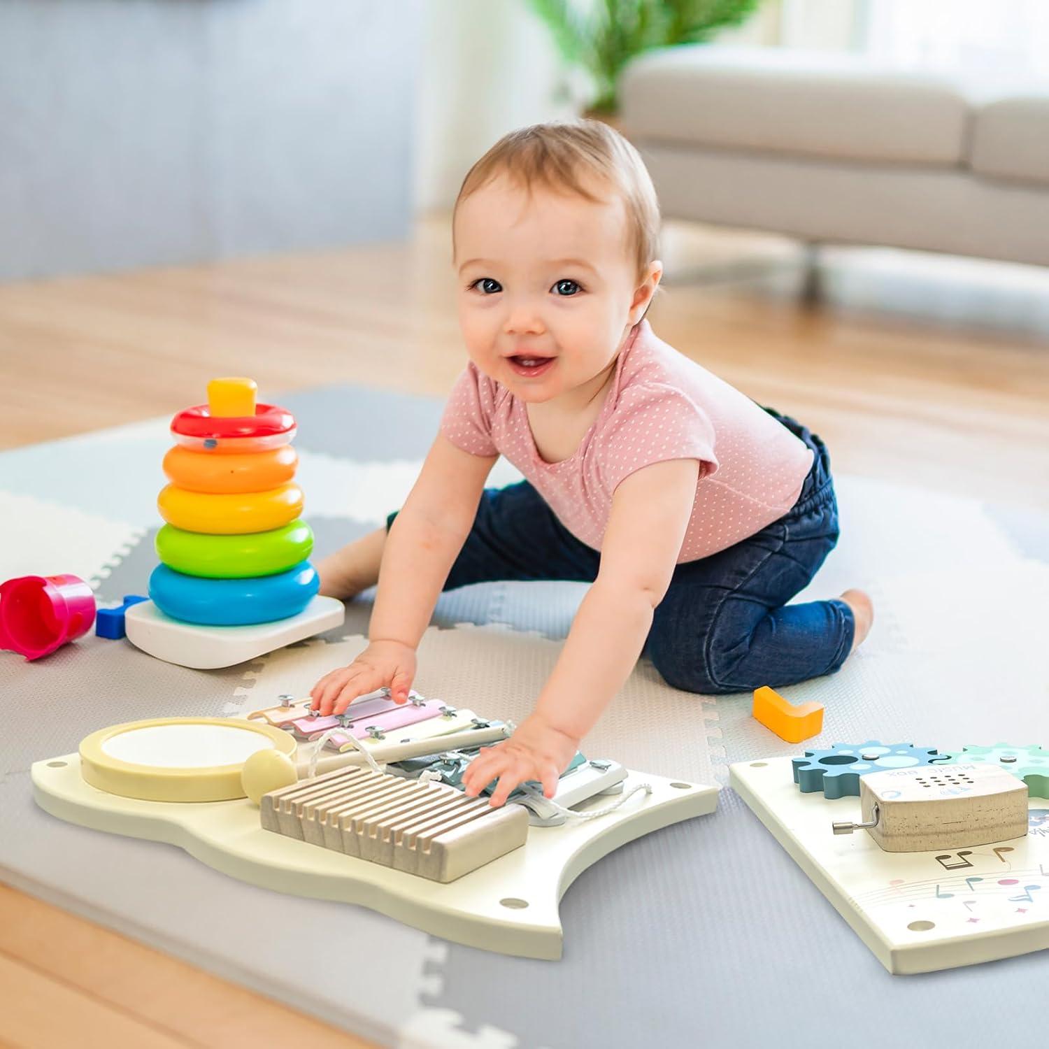 Panel de Pared Sensorial Montessori Baotree 141.5x49cm