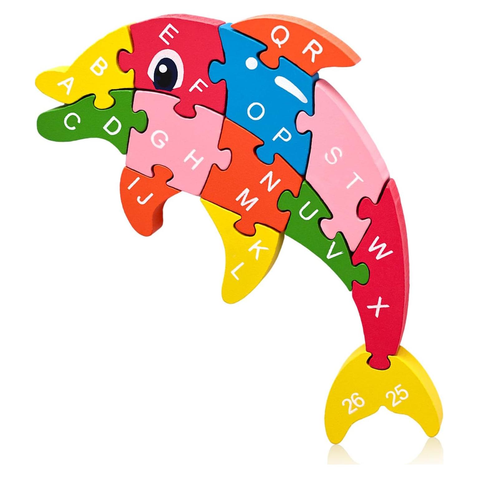 Rompecabezas de Madera LOVESTOWN Delfín Educativo 26 PCS