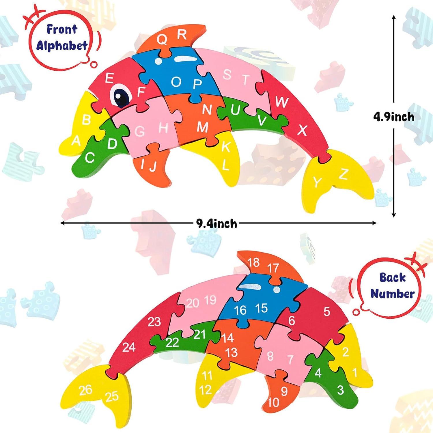 Rompecabezas de Madera LOVESTOWN Delfín Educativo 26 PCS