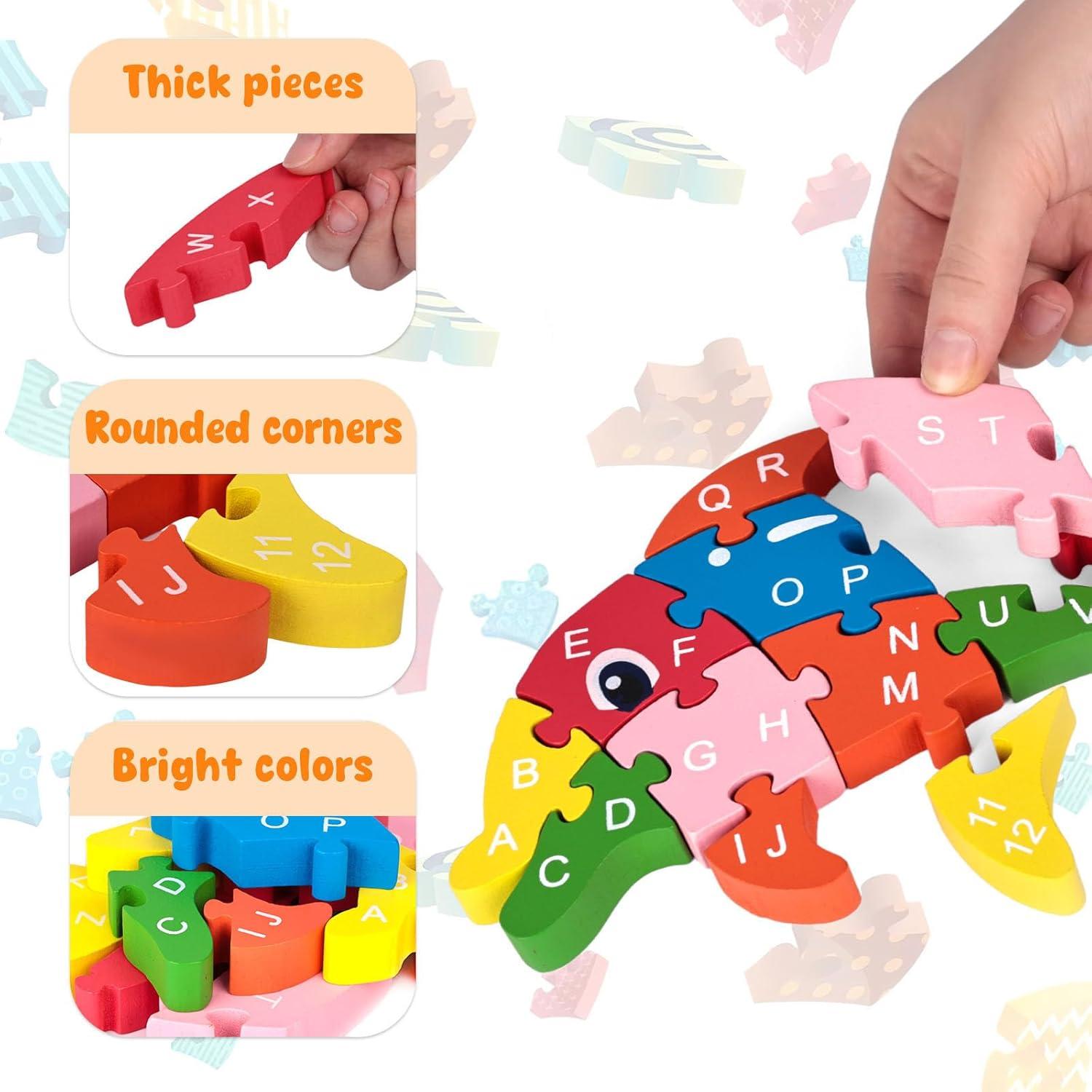 Rompecabezas de Madera LOVESTOWN Delfín Educativo 26 PCS