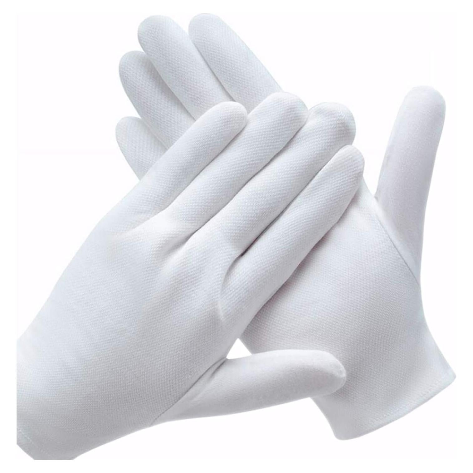 12 Pares de Guantes de Algodón Blancos Coyaho para Eczema