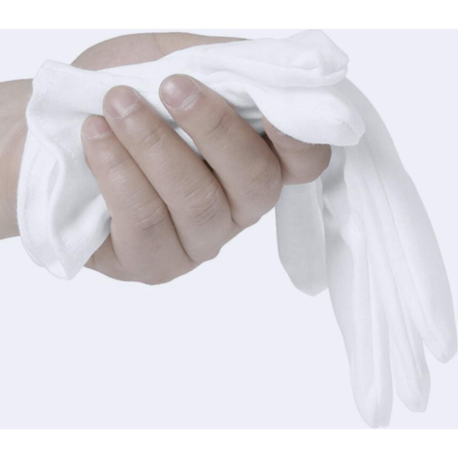12 Pares de Guantes de Algodón Blancos Coyaho para Eczema