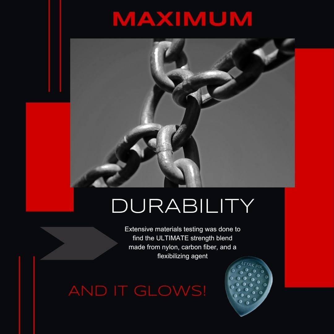 Púas de Guitarra Acoustik Attak STEALTH III - Cobalto, Paquete de 10