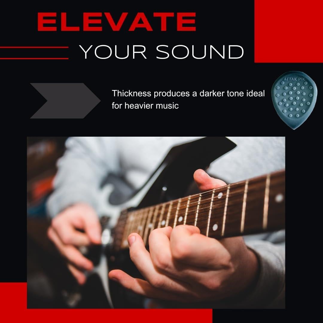 Púas de Guitarra Acoustik Attak STEALTH III - Cobalto, Paquete de 10