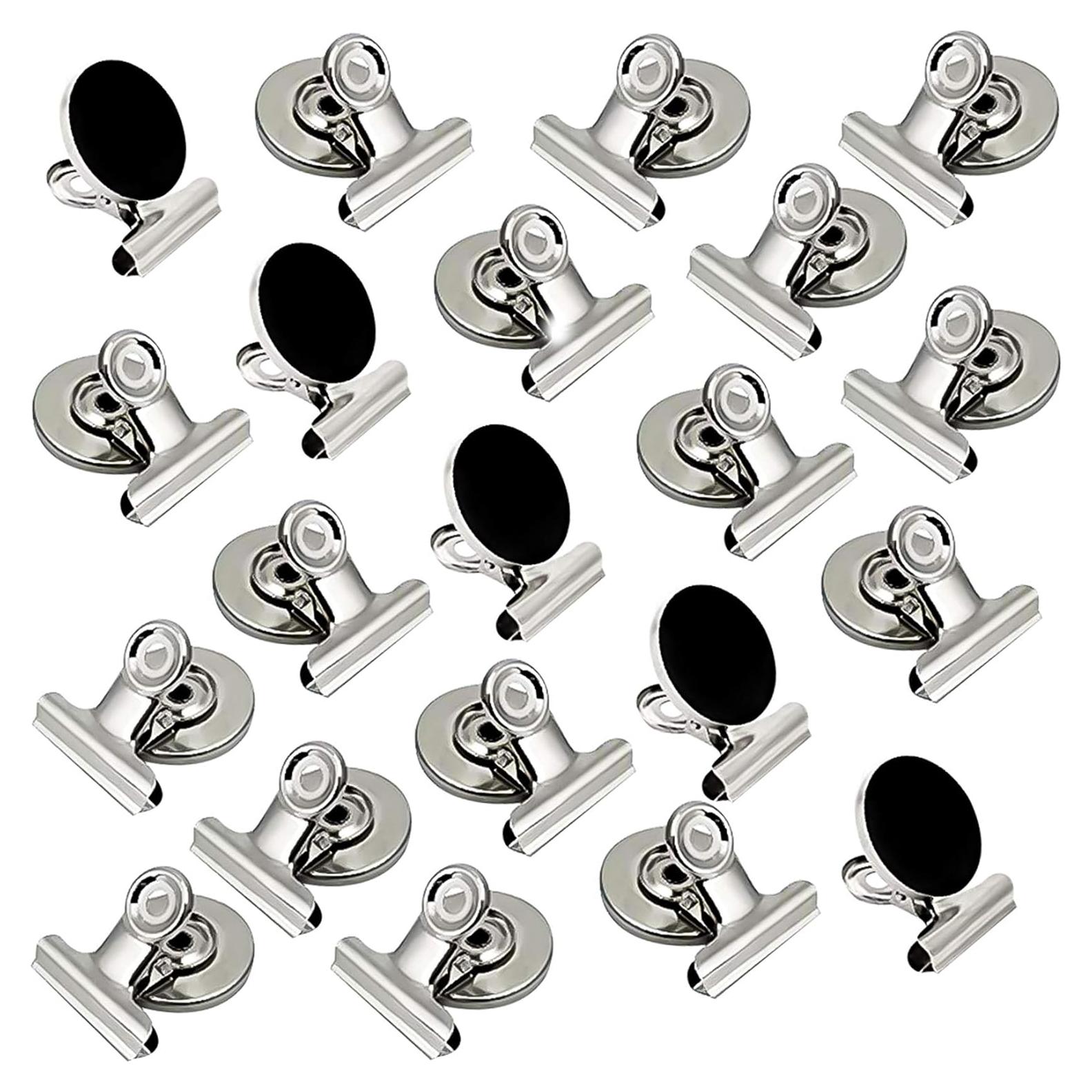 Clips Magnéticos VNDUEEY 20 Piezas Plateados 30mm