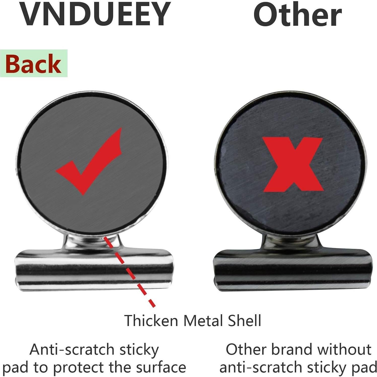 Clips Magnéticos VNDUEEY 20 Piezas Plateados 30mm