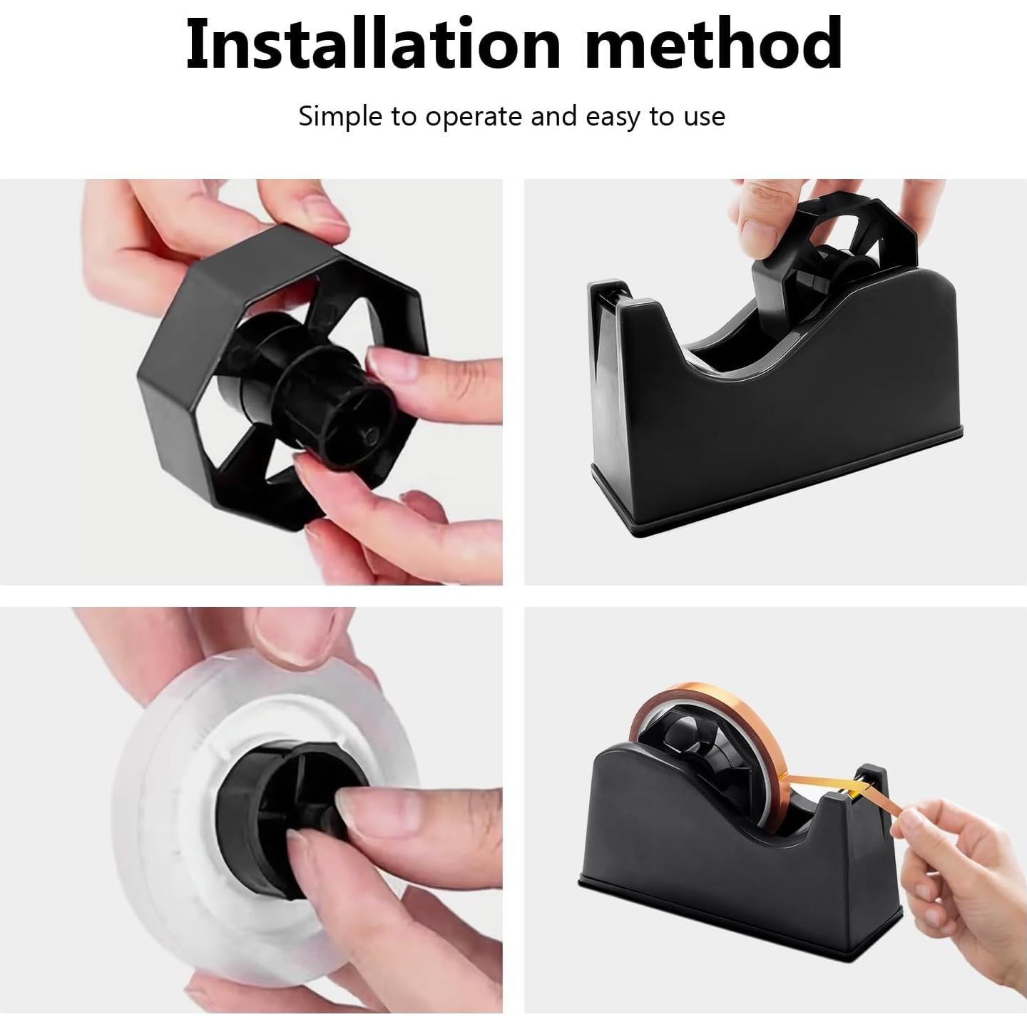 Dispensador de Cinta LKYUYV Negro con Base Antideslizante