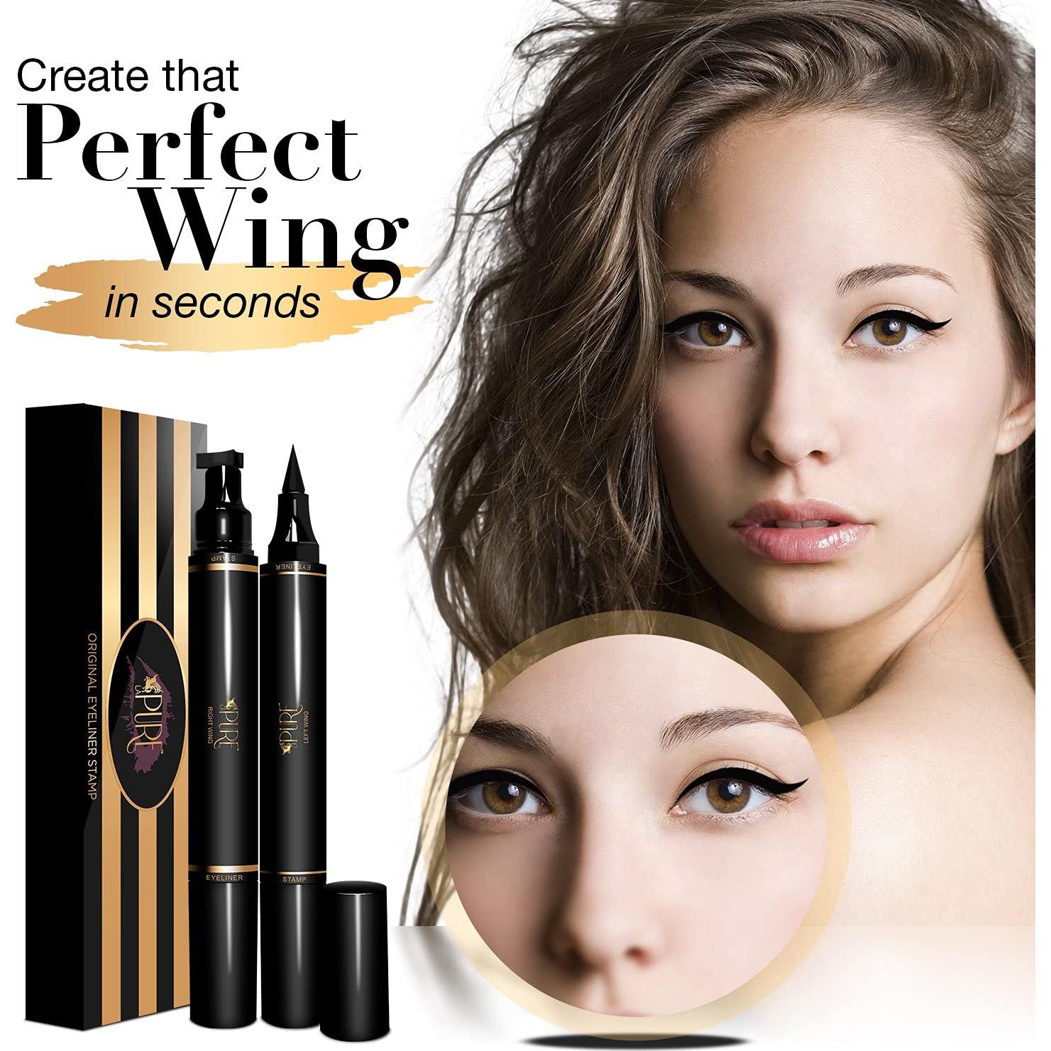 Sello Delineador de Ojos Alados La Pure 10 mm Doble Punta