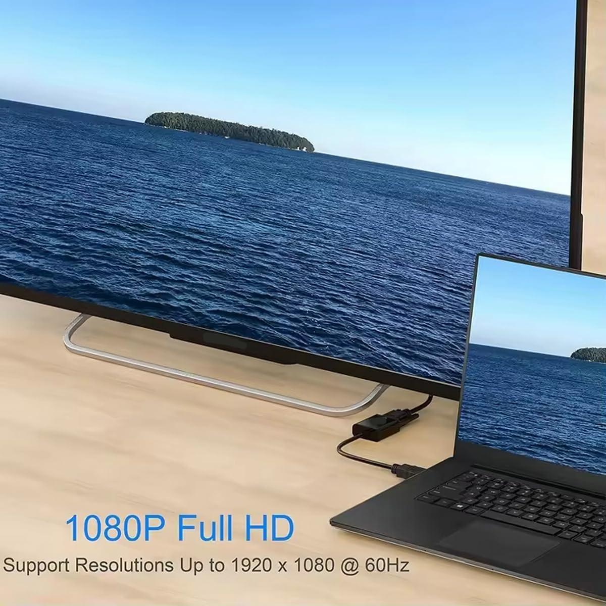 Adaptador HDMI a VGA Electronics Technology - 2 Paquete Negro