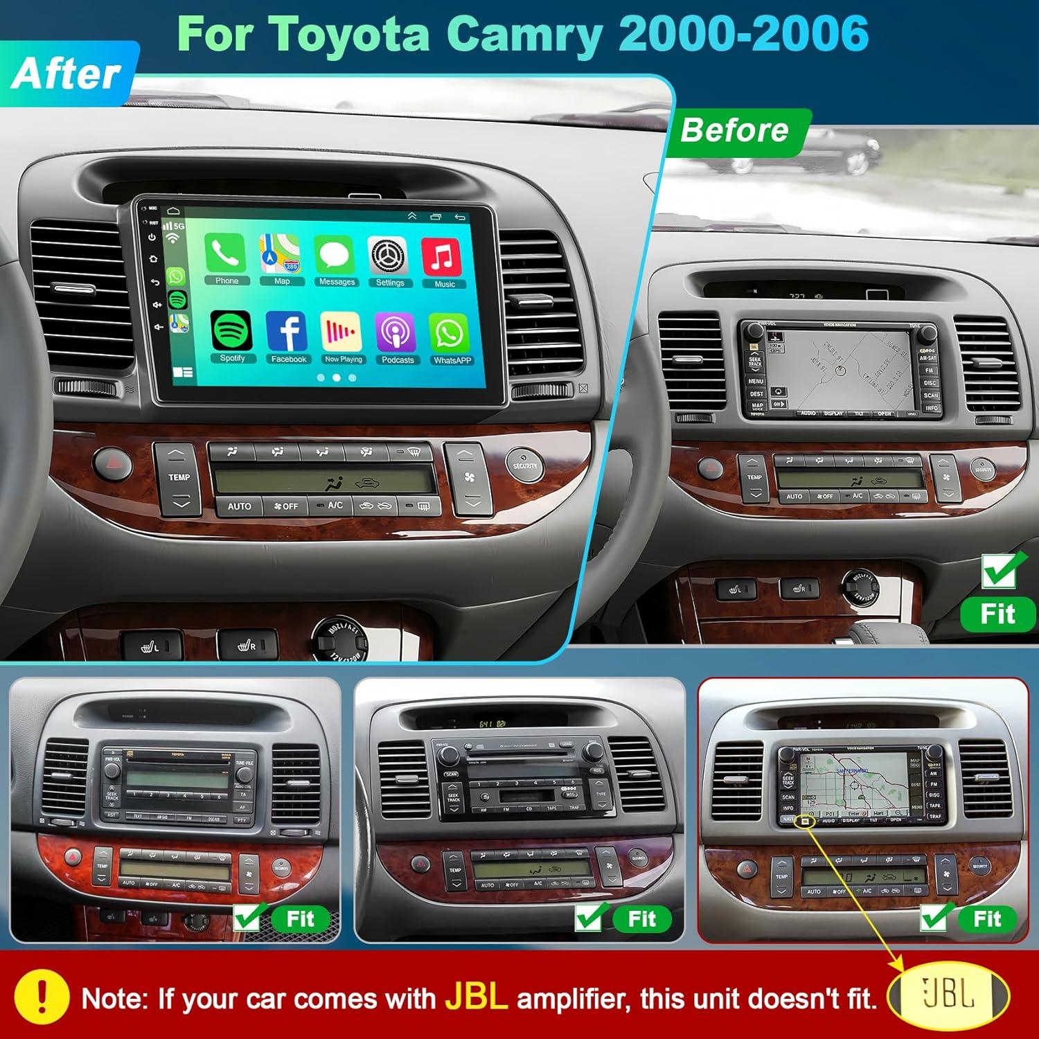 Radio de Coche WOWiViD para Toyota Camry 2000-2006 4GB 64GB