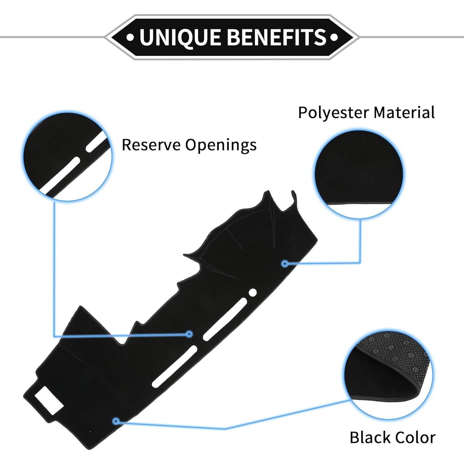 Cubierta de tablero VekAuto para Toyota Hilux 2005-2015 negra