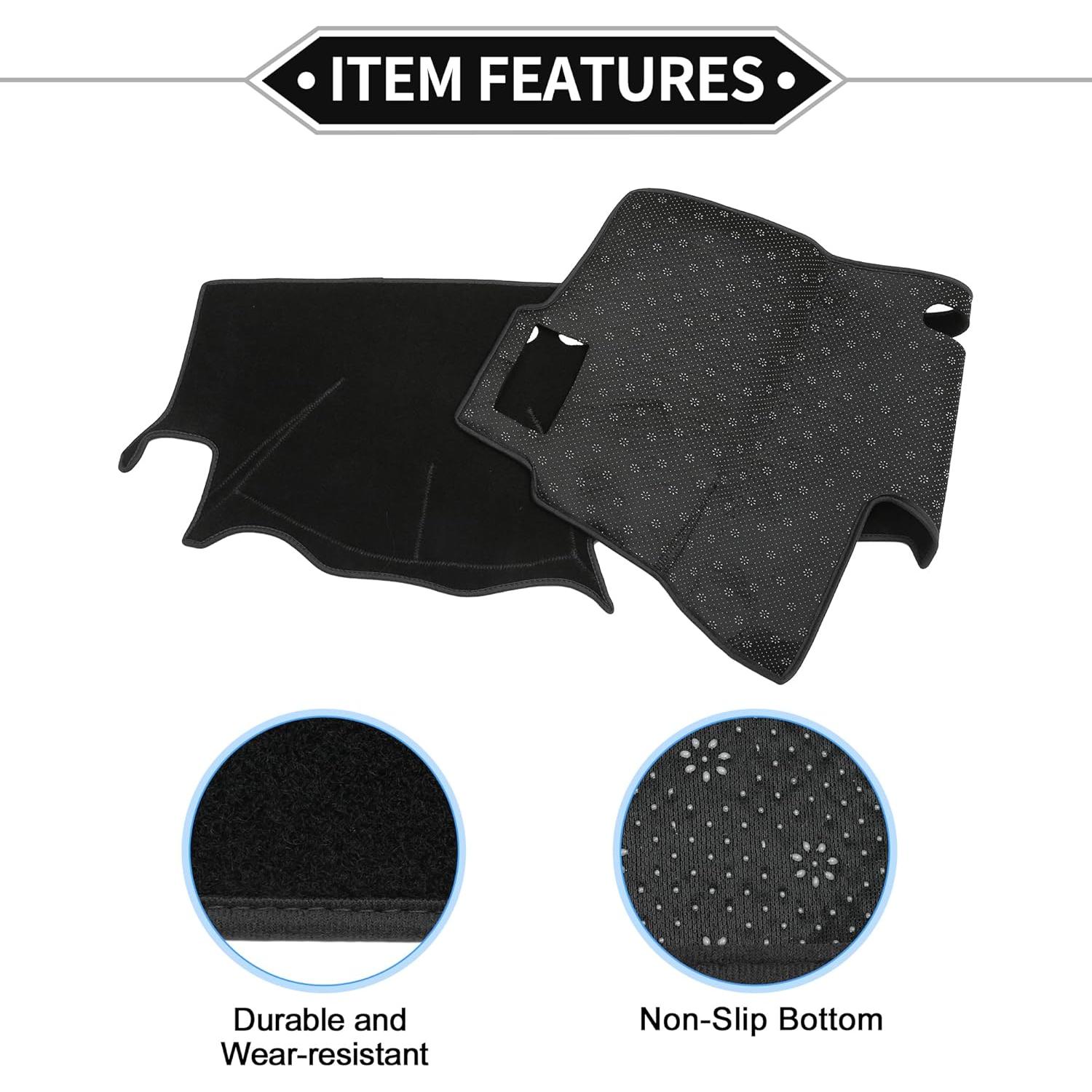 Cubierta de tablero VekAuto para Toyota Hilux 2005-2015 negra