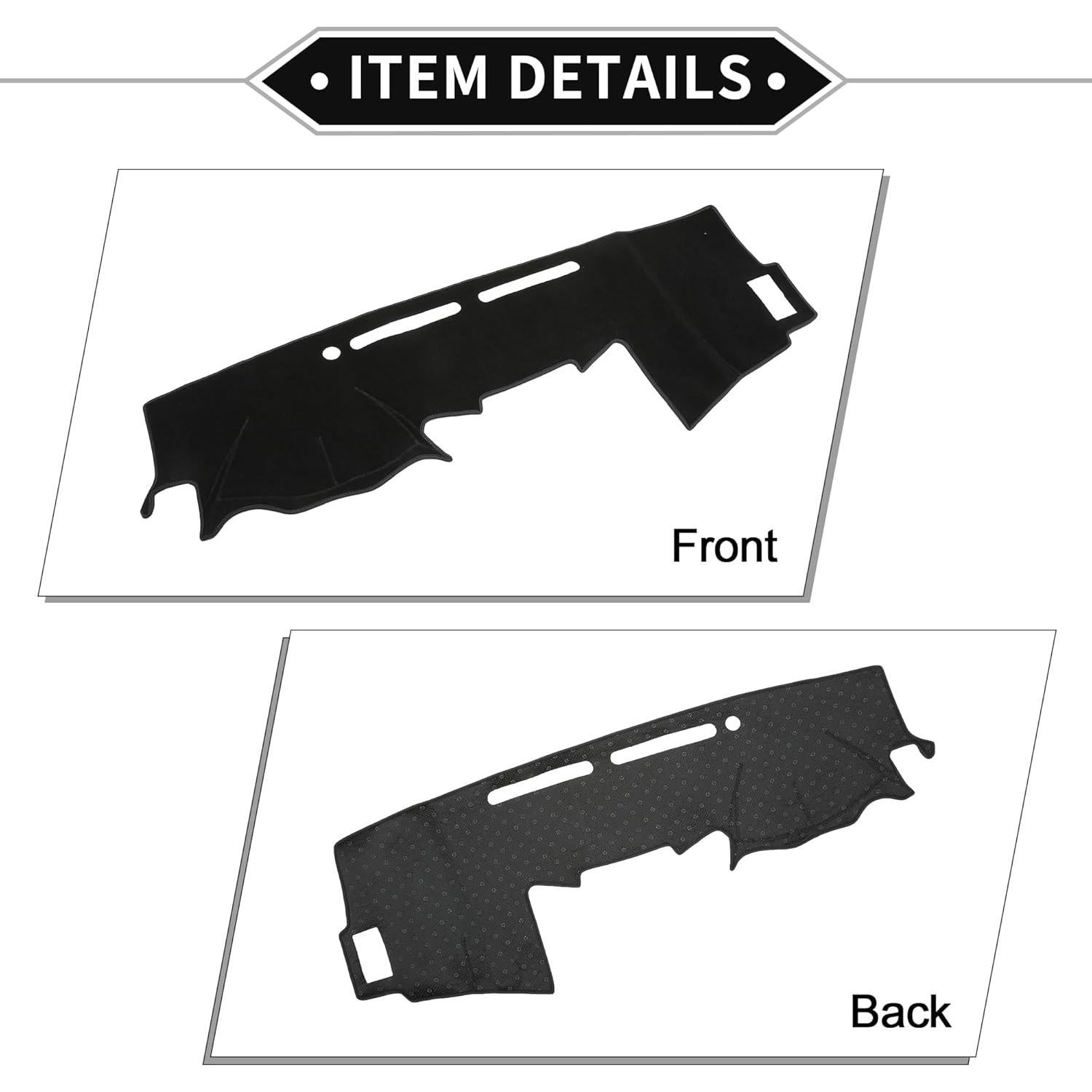 Cubierta de tablero VekAuto para Toyota Hilux 2005-2015 negra