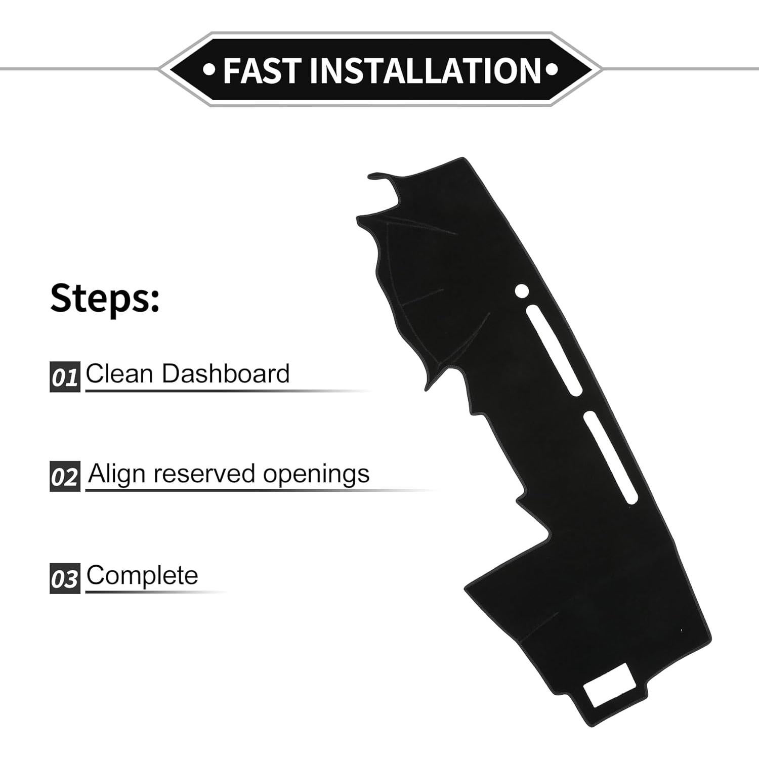 Cubierta de tablero VekAuto para Toyota Hilux 2005-2015 negra