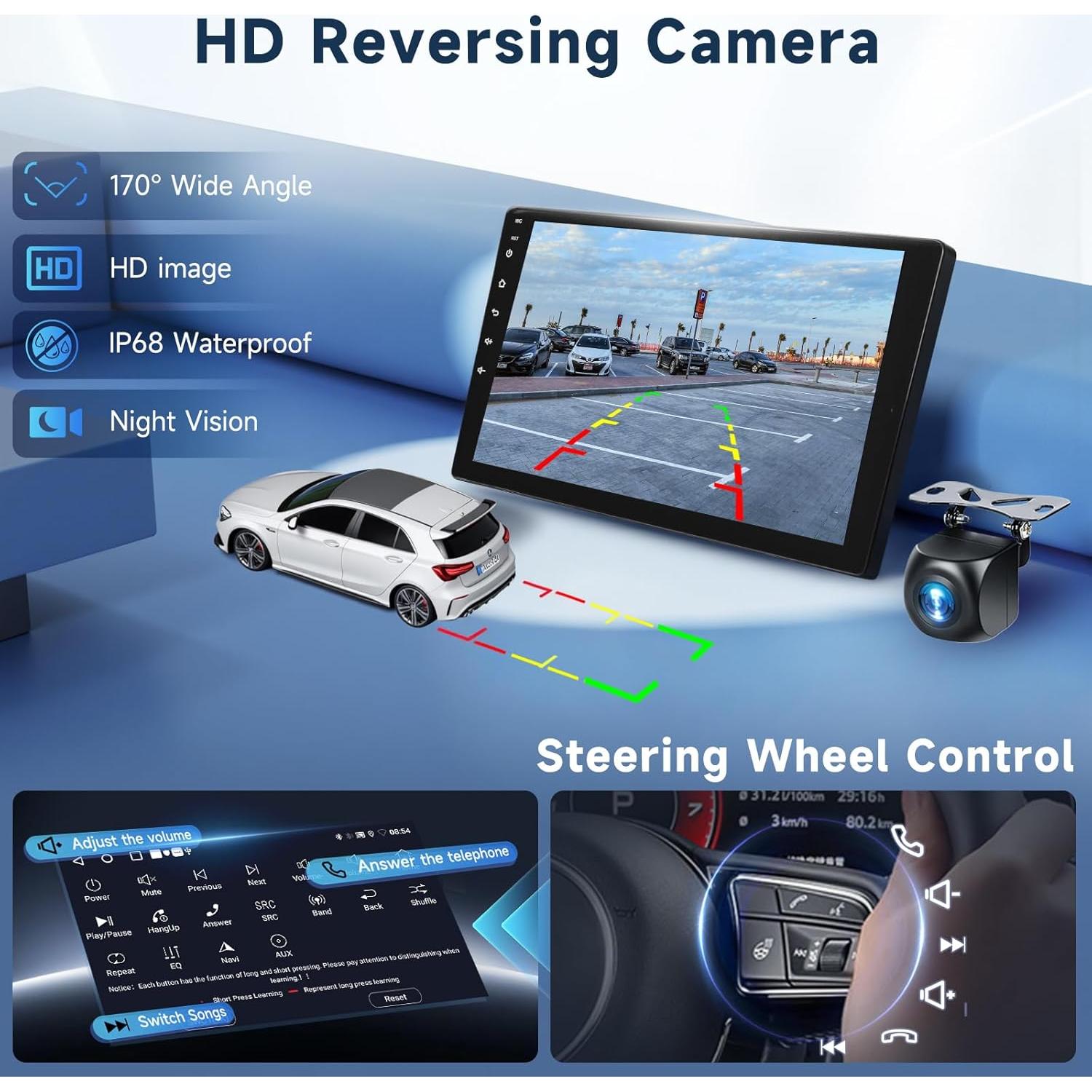 Estéreo de coche Android 13 VECHTEL 9" 2GB+64GB para Toyota Hilux 2005-2014