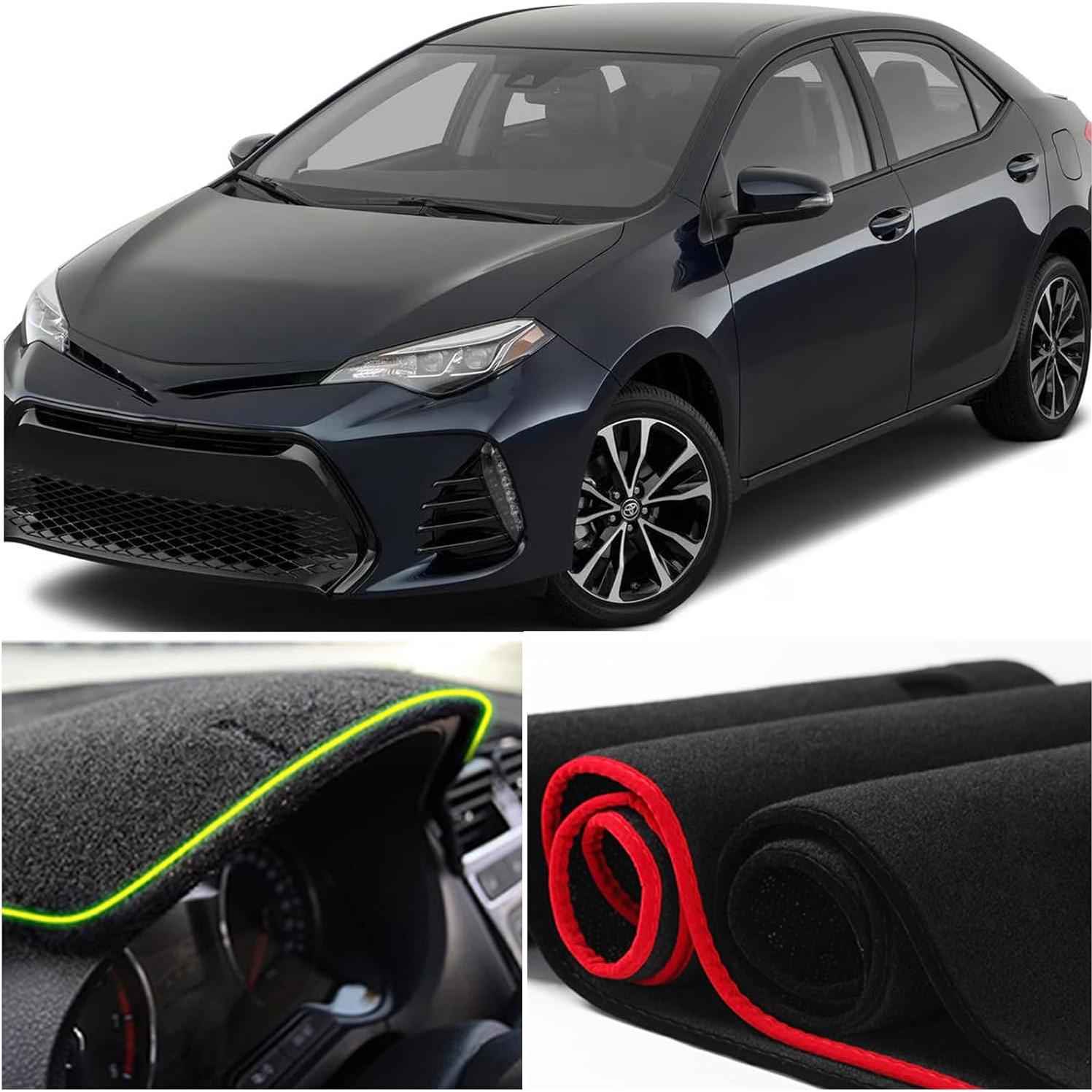 Cubierta de tablero KEEGTBOX para Toyota Corolla 2014-2018 Bisel Negro